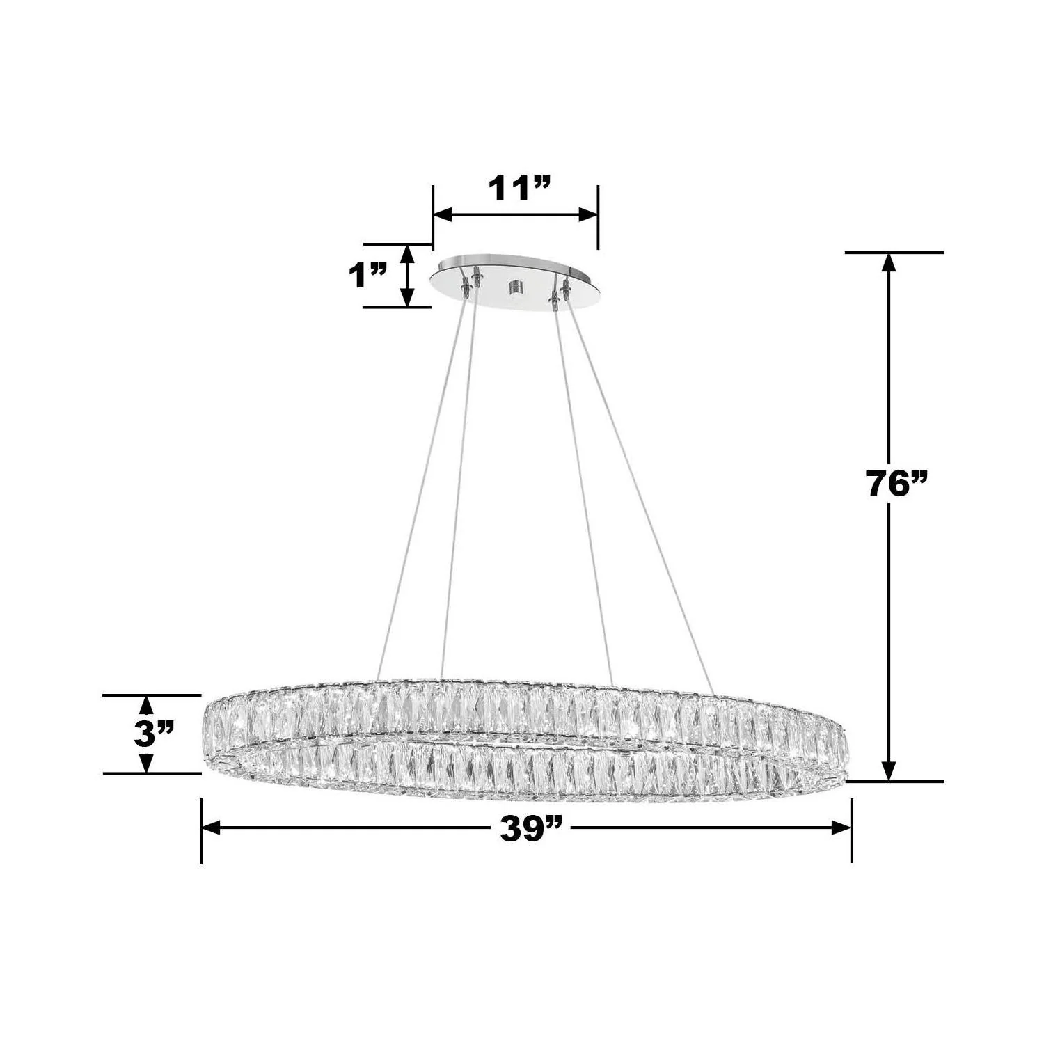 Crystorama Kinsley 39'' Polished Chrome Chandelier - Image 5