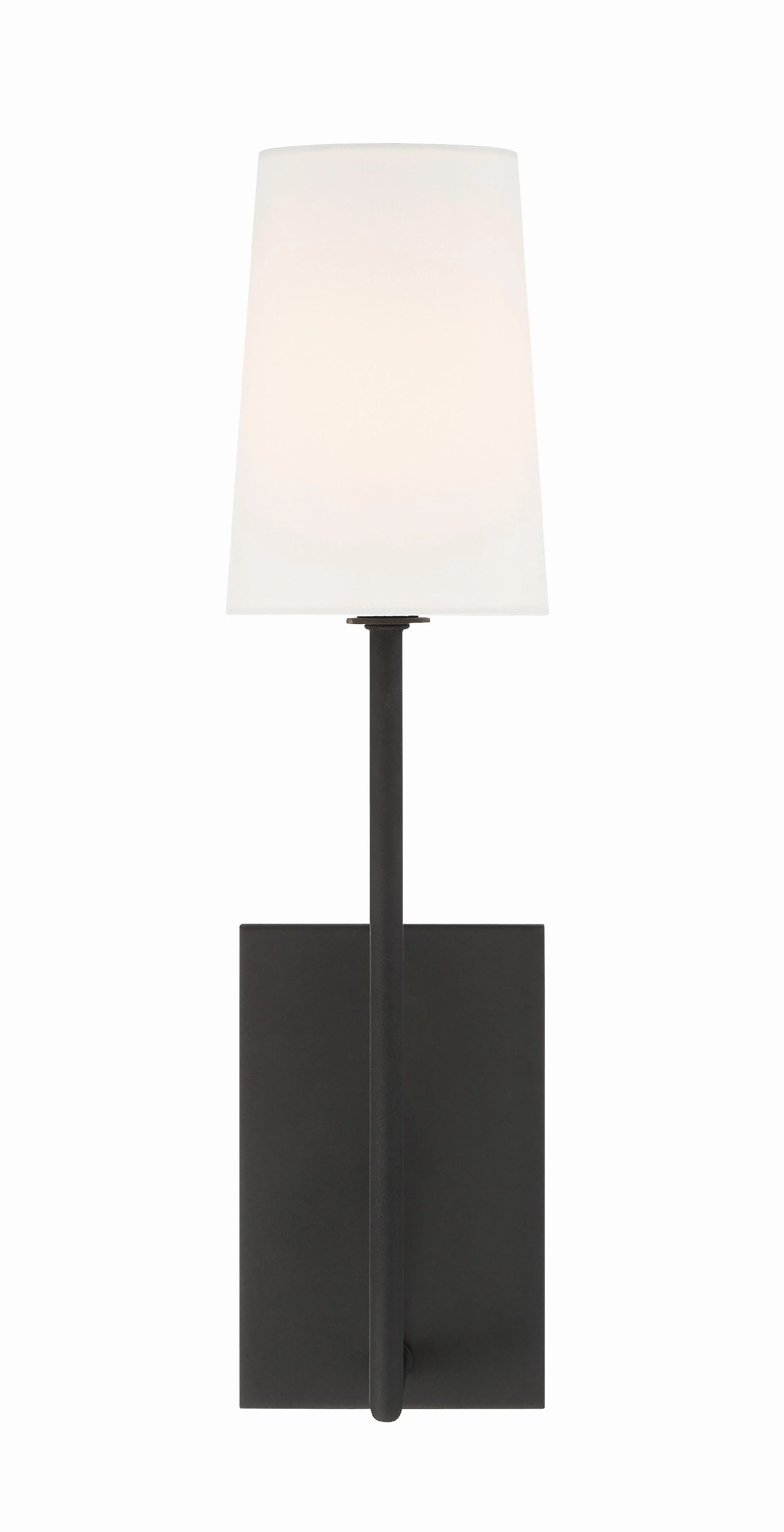 Crystorama Lena 4.5'' Black Forged Sconce