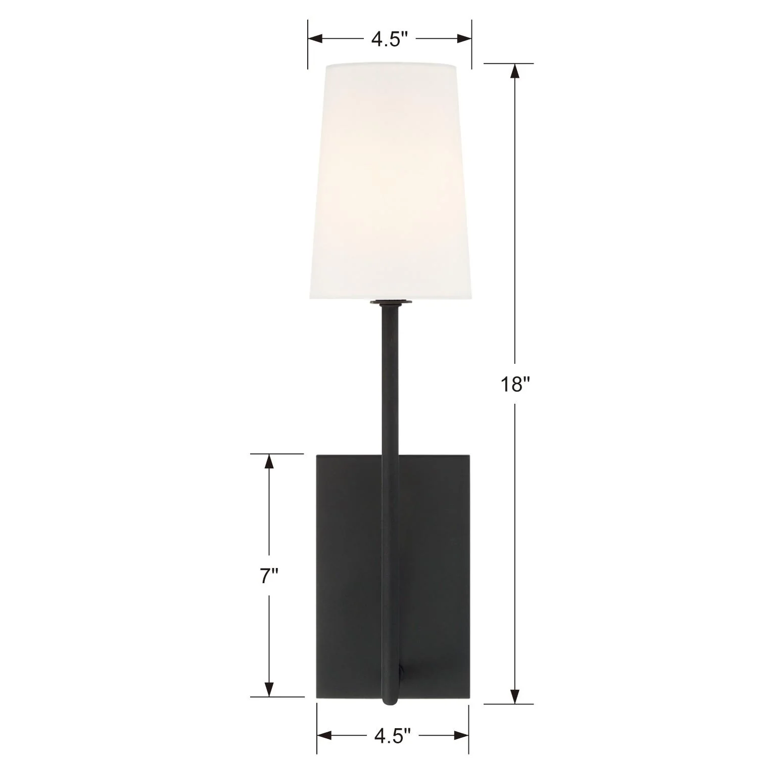 Crystorama Lena 4.5'' Black Forged Sconce - Image 9
