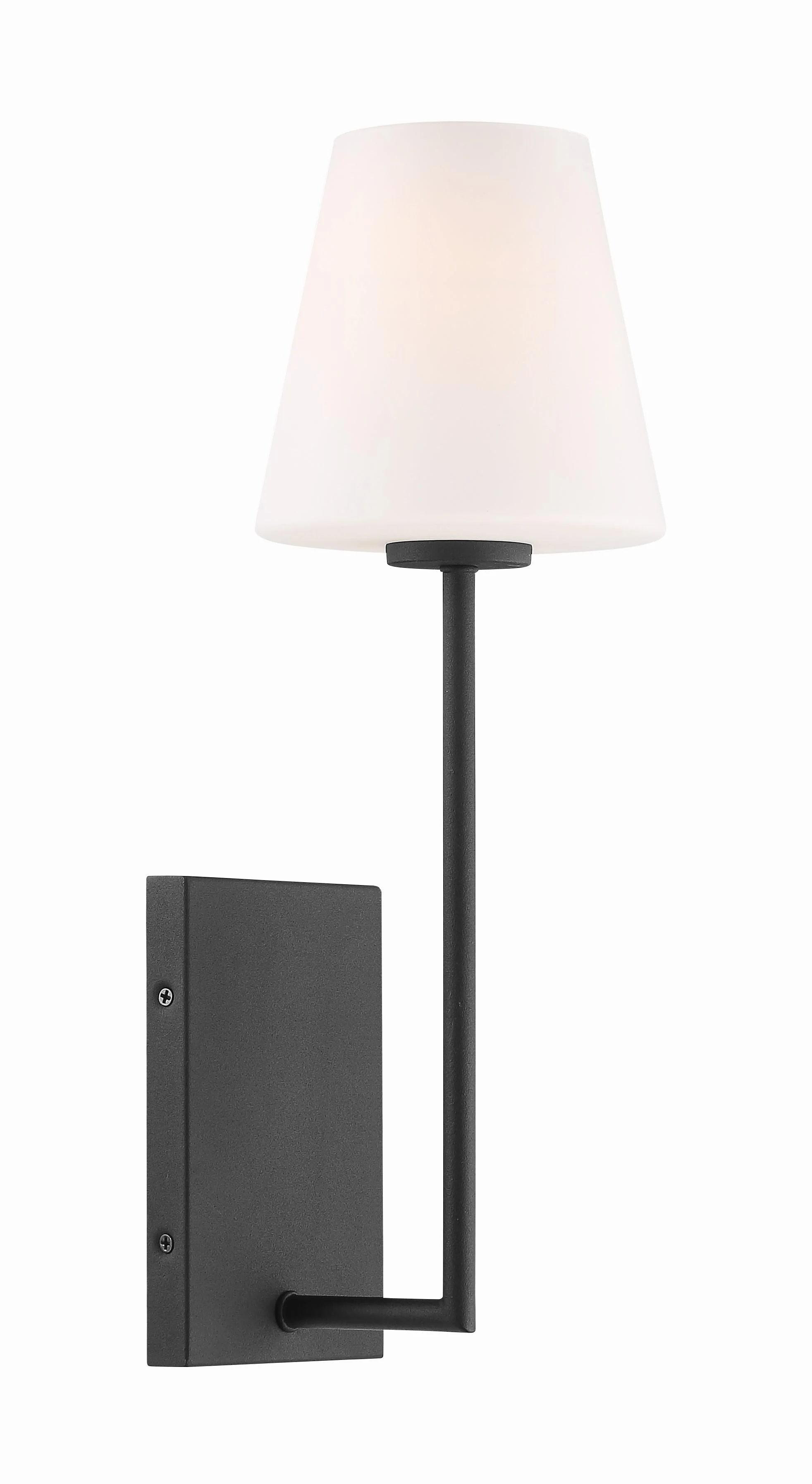 Crystorama Lena 6'' Black Forged Sconce