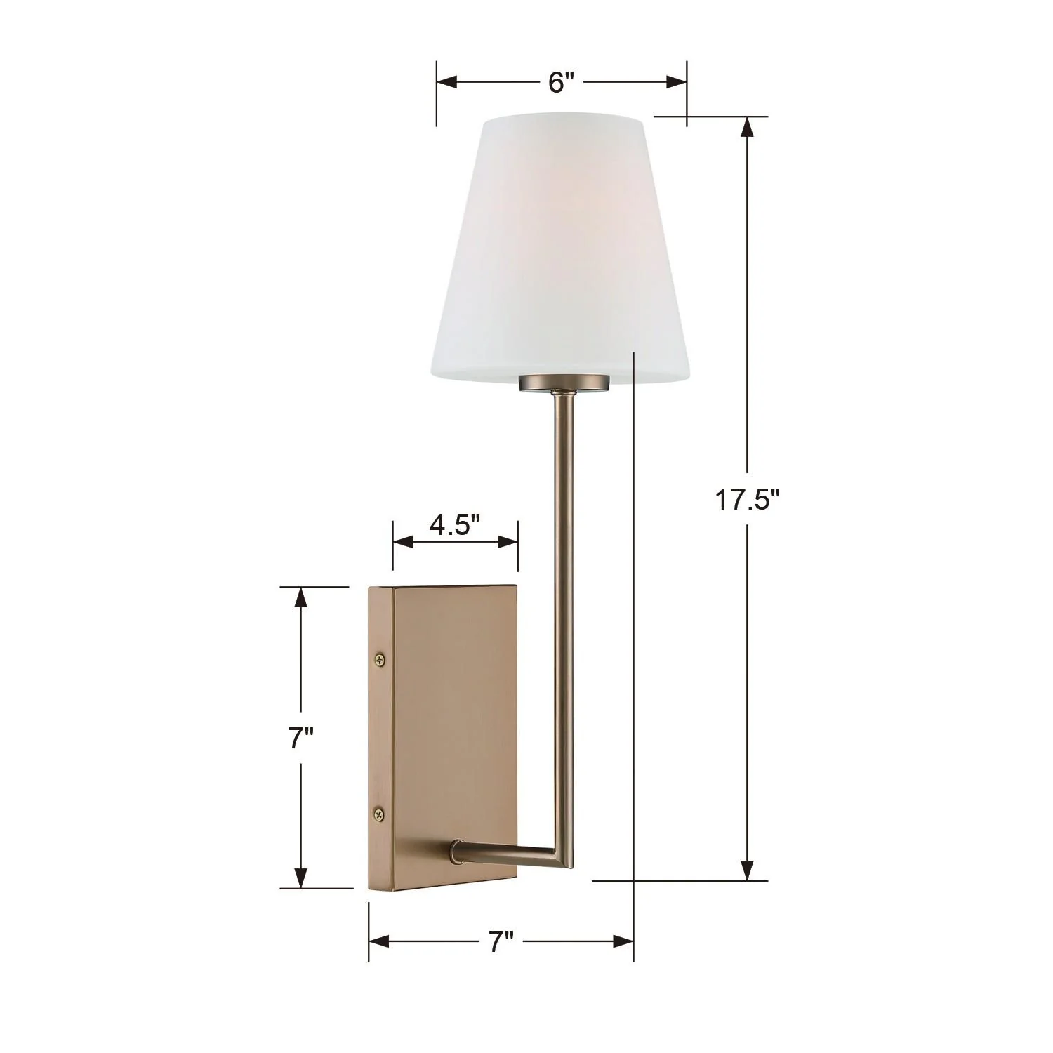 Crystorama Lena 6'' Vibrant Gold Sconce - Image 7
