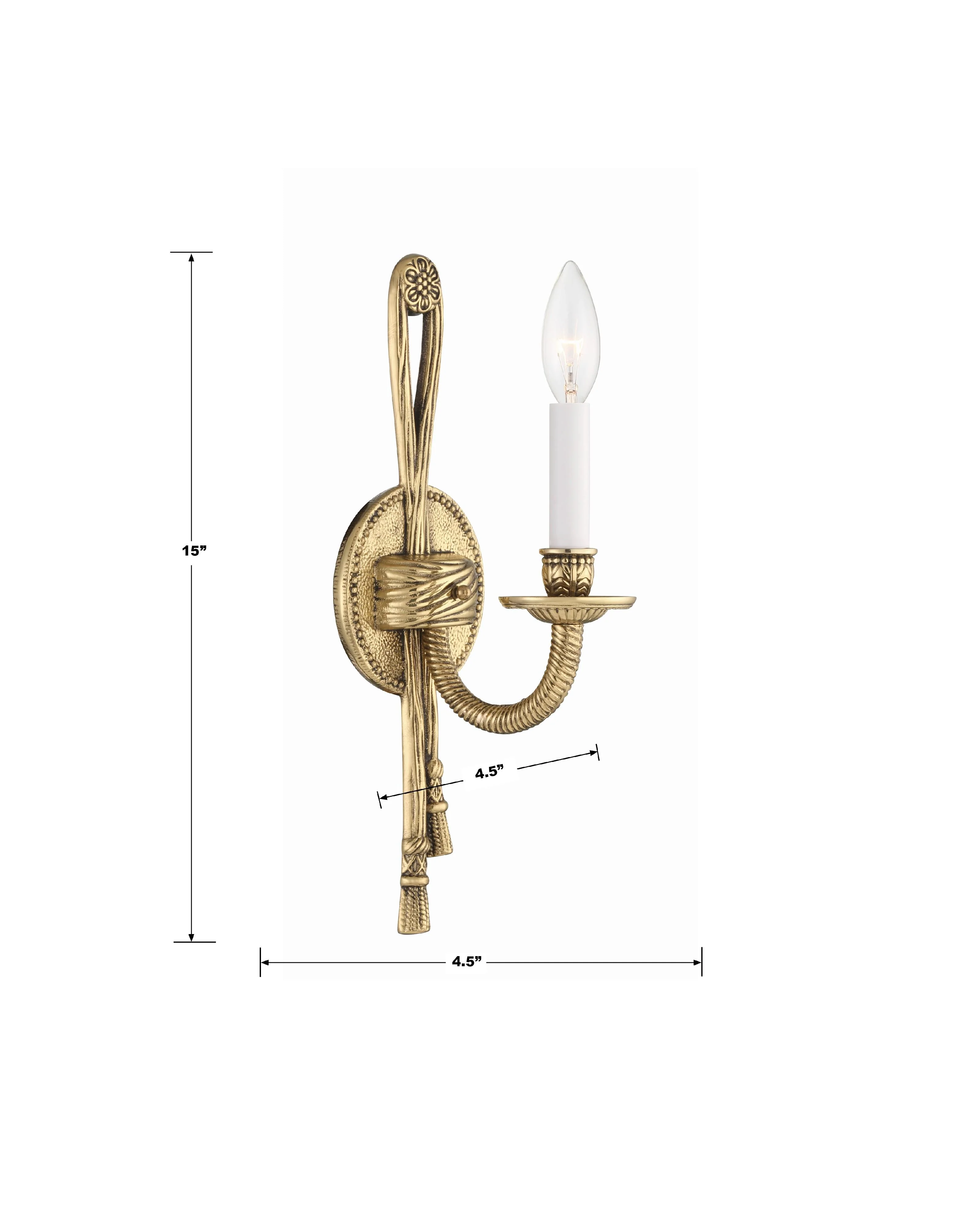 Crystorama Lexsi 4.5'' Olde Brass Sconce - Image 7