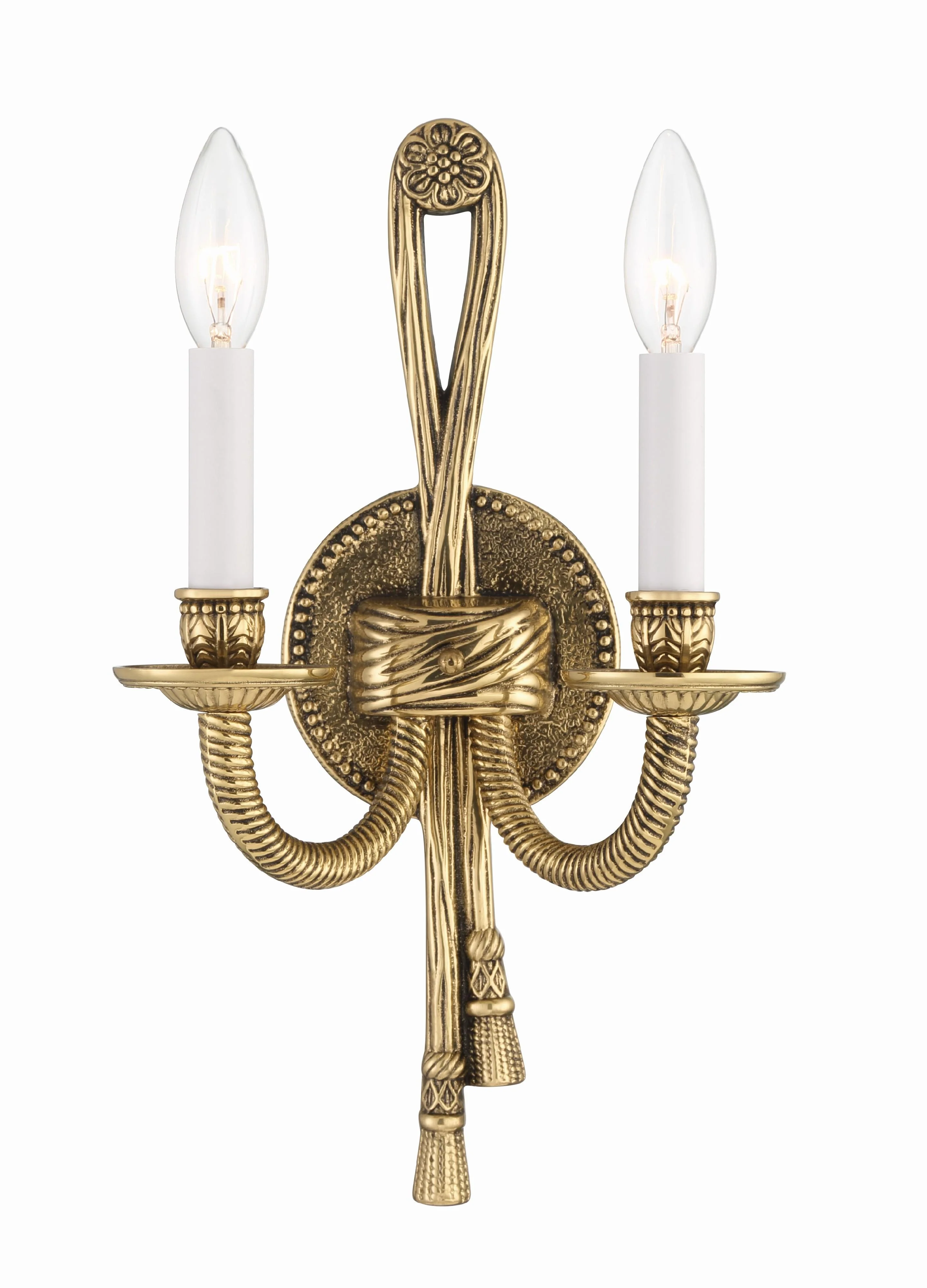 Crystorama Lexsi 8'' Olde Brass Sconce
