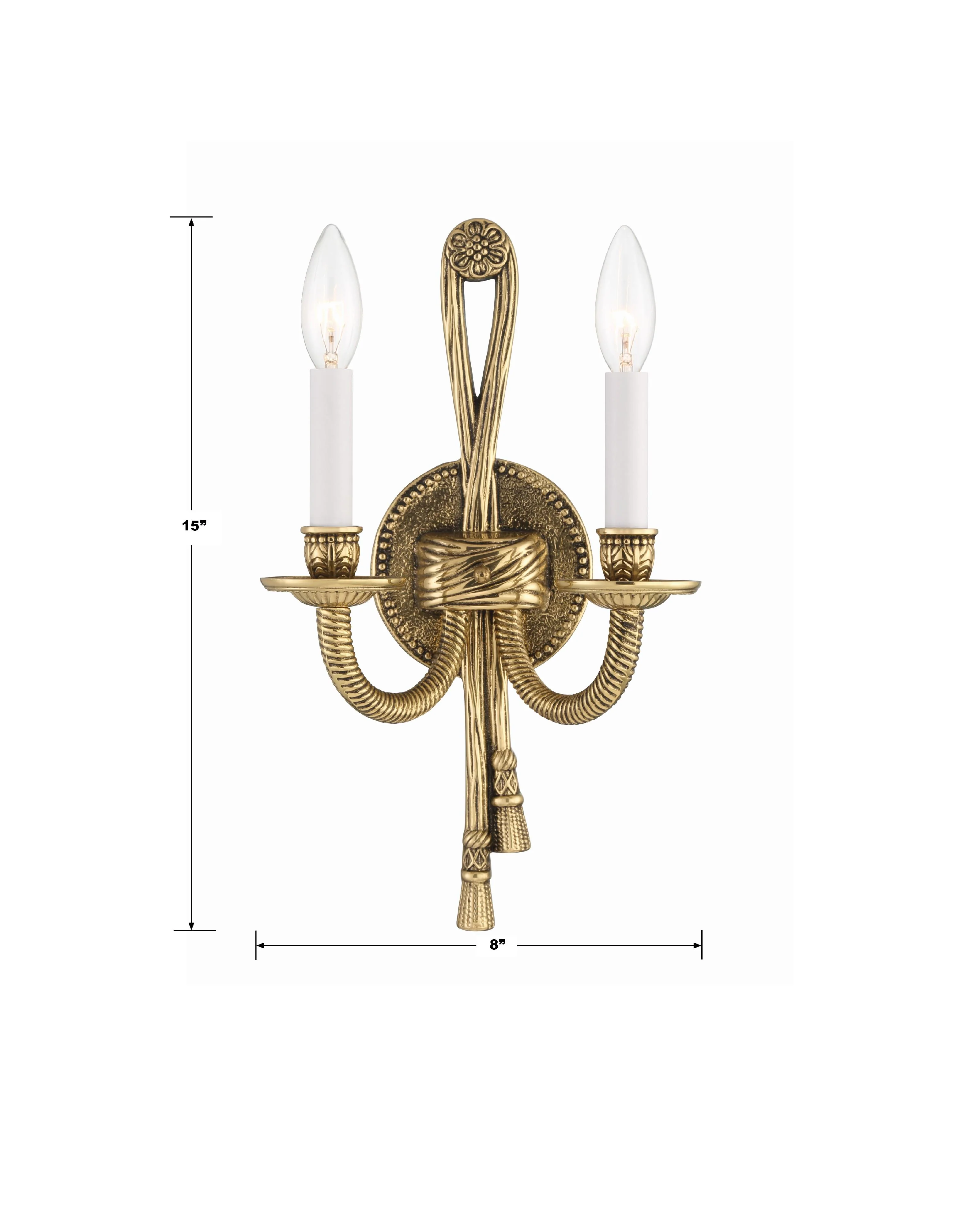 Crystorama Lexsi 8'' Olde Brass Sconce - Image 6