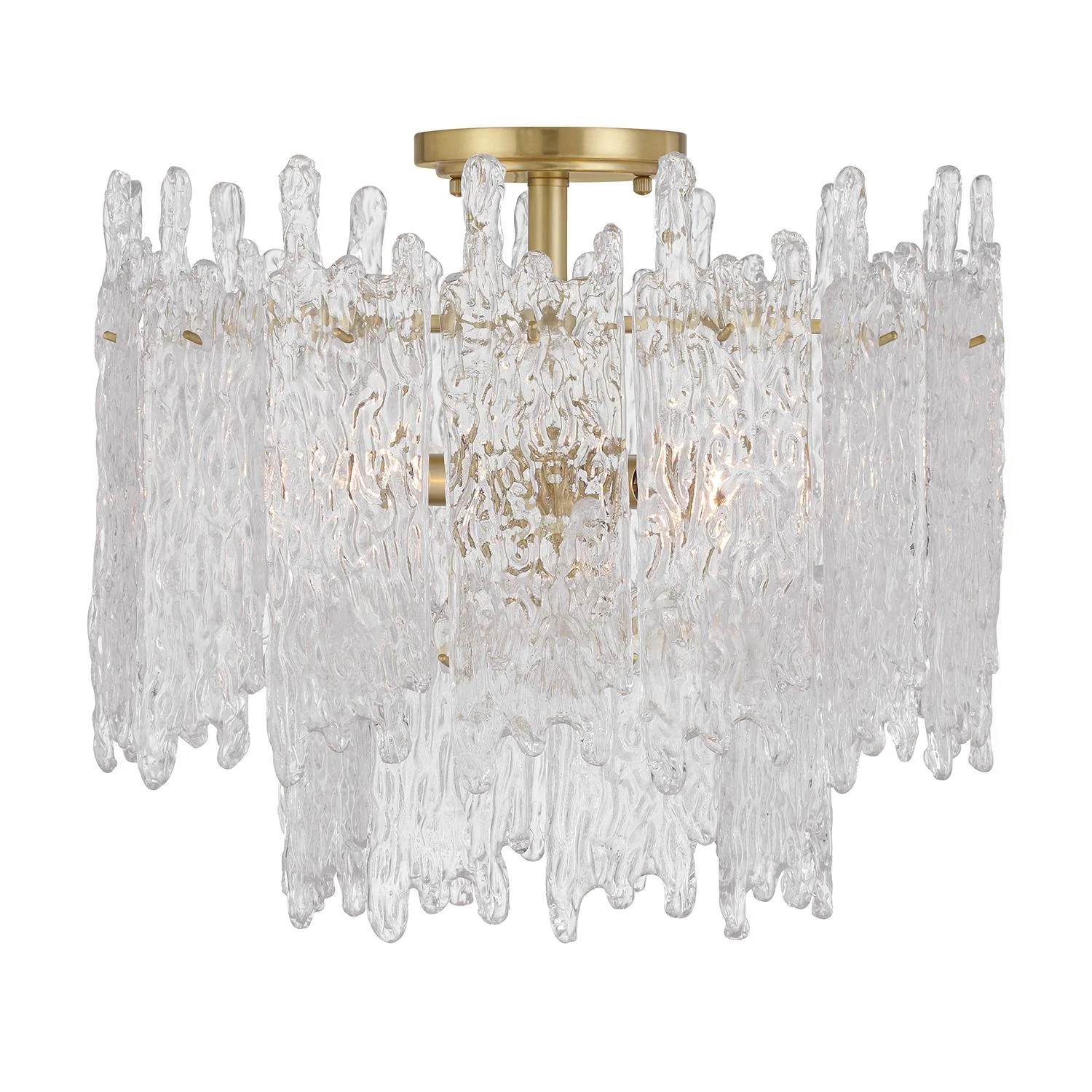 Crystorama Libby Langdon Ackerly 16'' Aged Brass Semi Flush Mount - Image 4