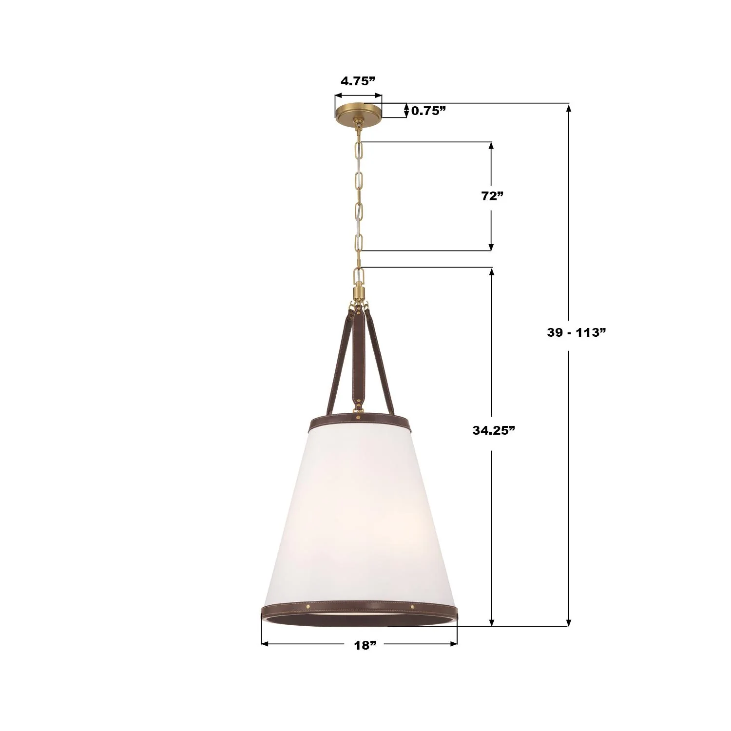 Crystorama Libby Langdon Callahan 18'' Luxe Gold Pendant - Image 5