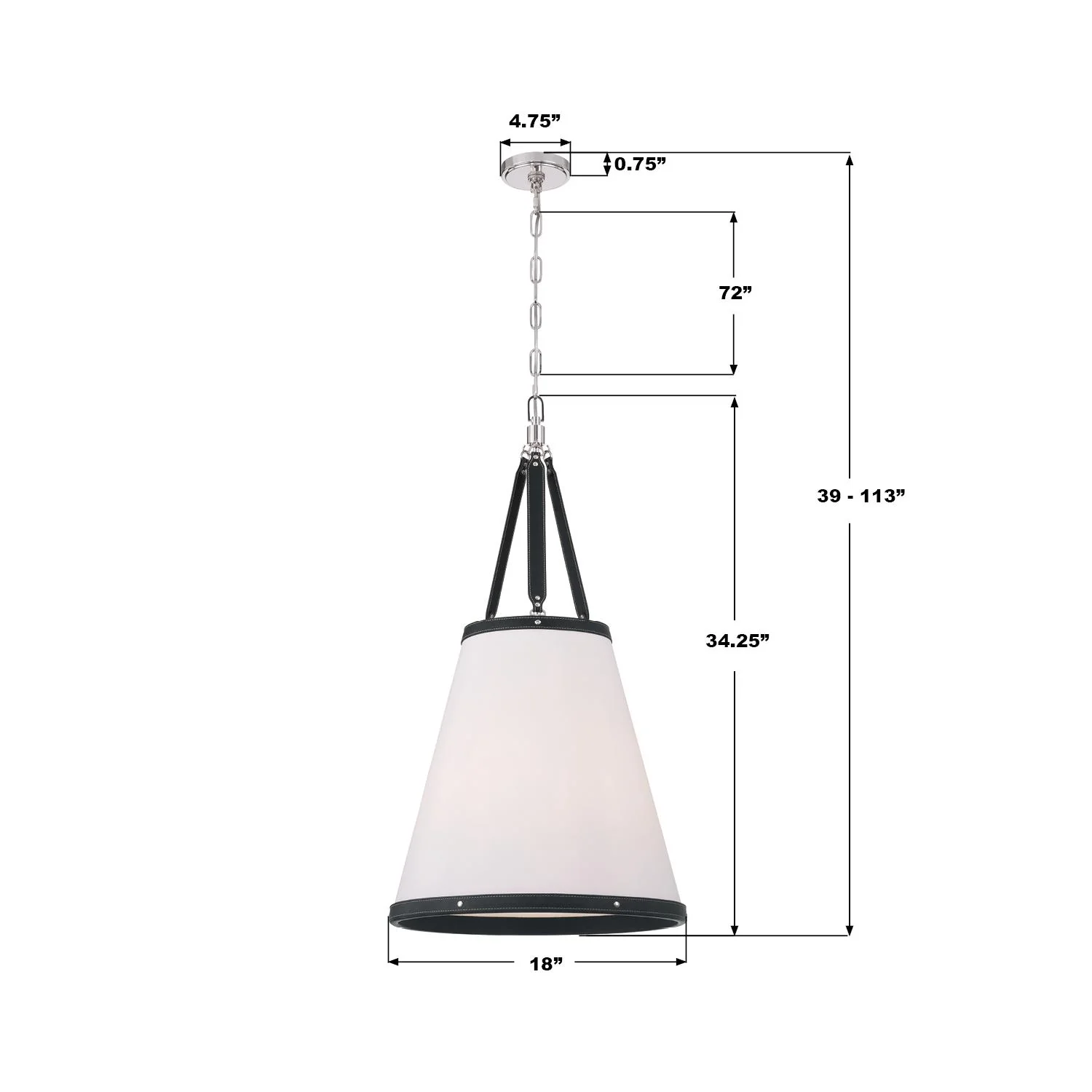 Crystorama Libby Langdon Callahan 18'' Polished Nickel Pendant - Image 2