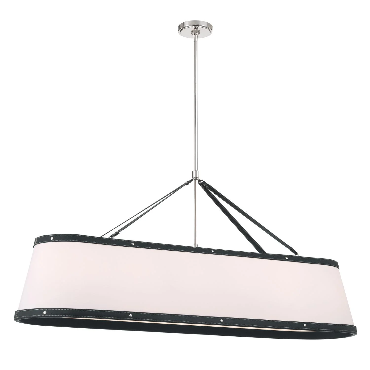 Crystorama Libby Langdon Callahan 47.5'' Polished Nickel Linear Oval Chandelier - Image 2