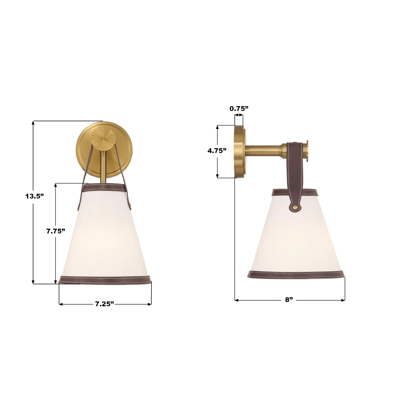 Crystorama Libby Langdon Callahan 7.25'' Luxe Gold Sconce - Image 7