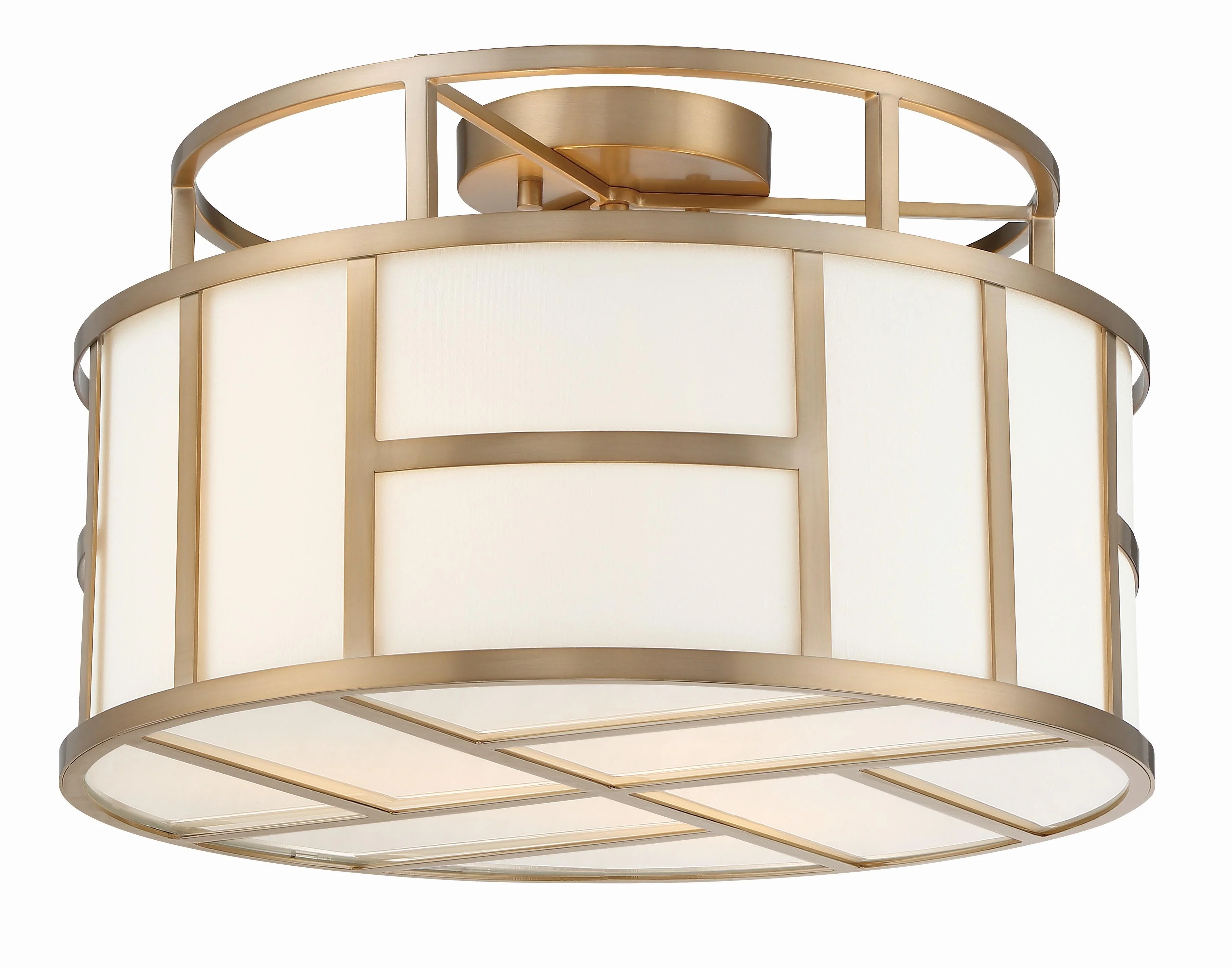 Crystorama Libby Langdon Danielson 16.75'' Vibrant Gold Semi Flush Mount
