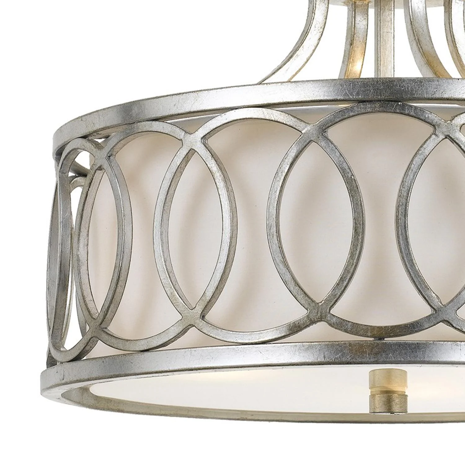 Crystorama Libby Langdon Graham 15'' Antique Silver Semi Flush Mount - Image 3