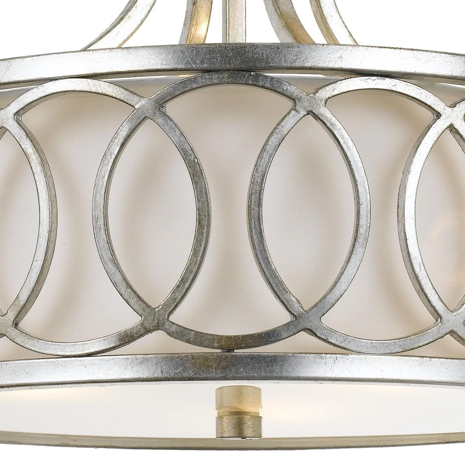 Crystorama Libby Langdon Graham 15'' Antique Silver Semi Flush Mount - Image 4