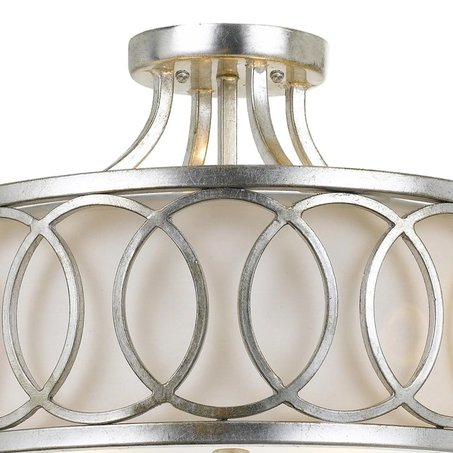 Crystorama Libby Langdon Graham 15'' Antique Silver Semi Flush Mount - Image 5