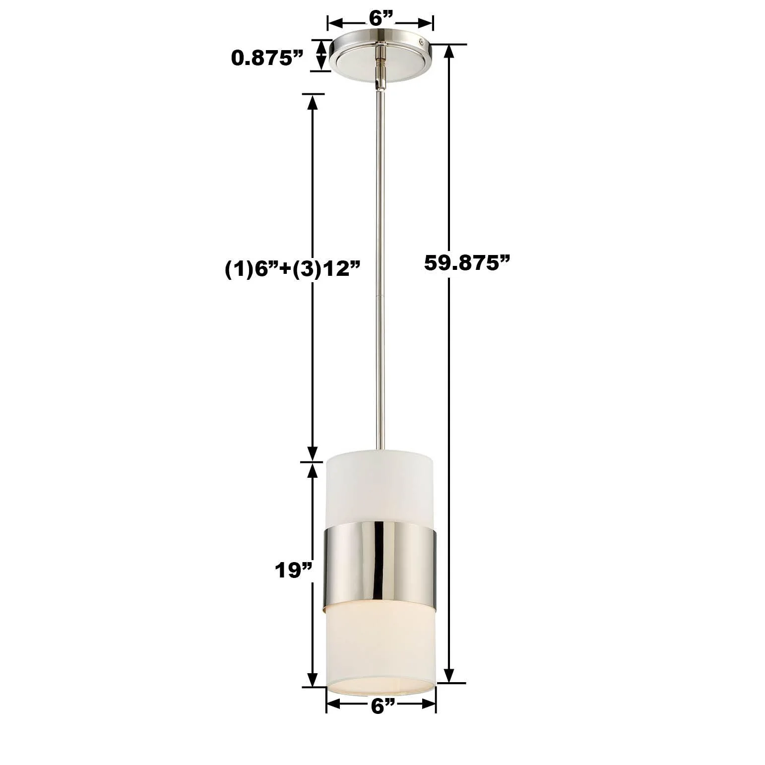 Crystorama Libby Langdon Grayson 6'' Polished Nickel Pendant - Image 5