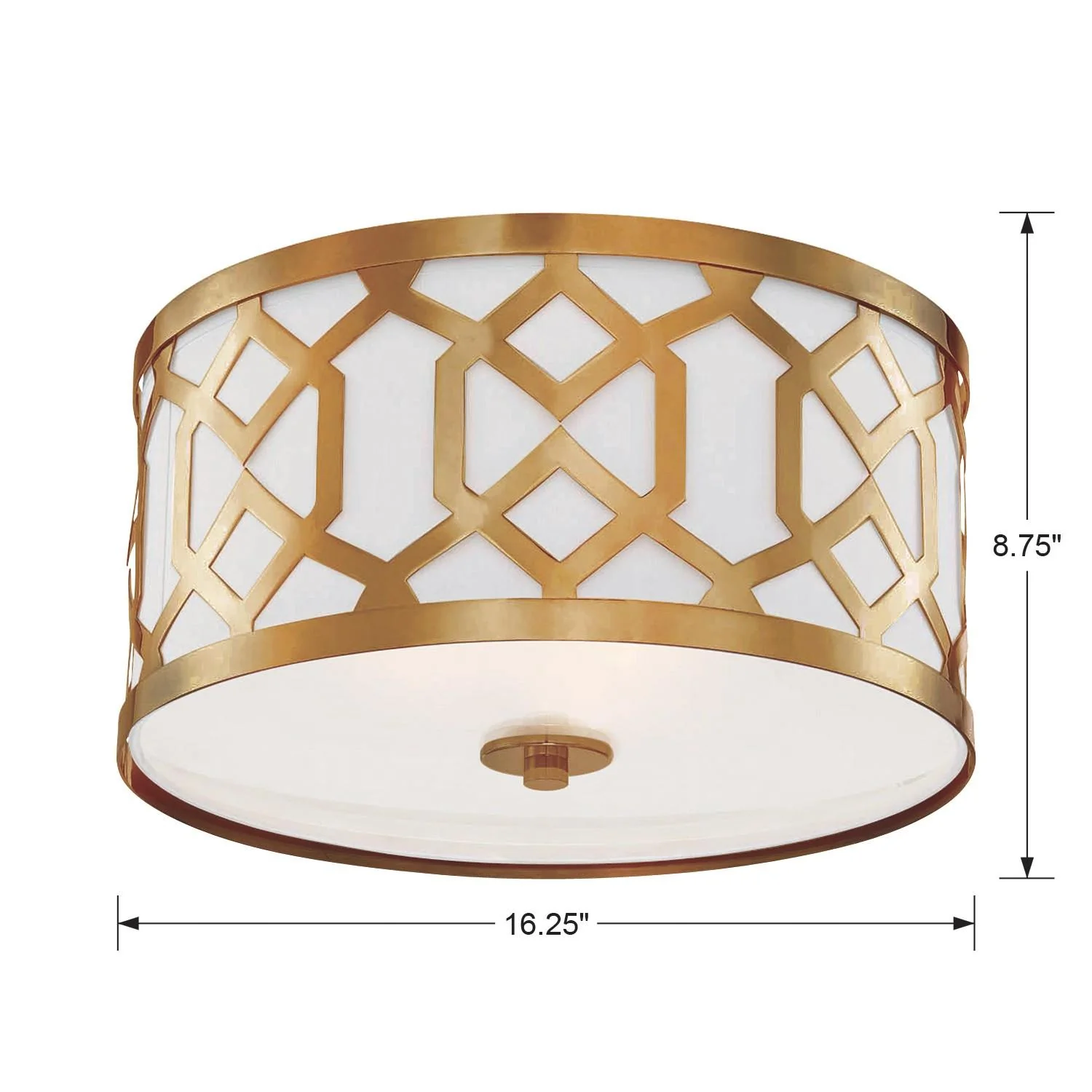 Crystorama Libby Langdon Jennings 16.25'' Aged Brass Flush Mount - Image 3