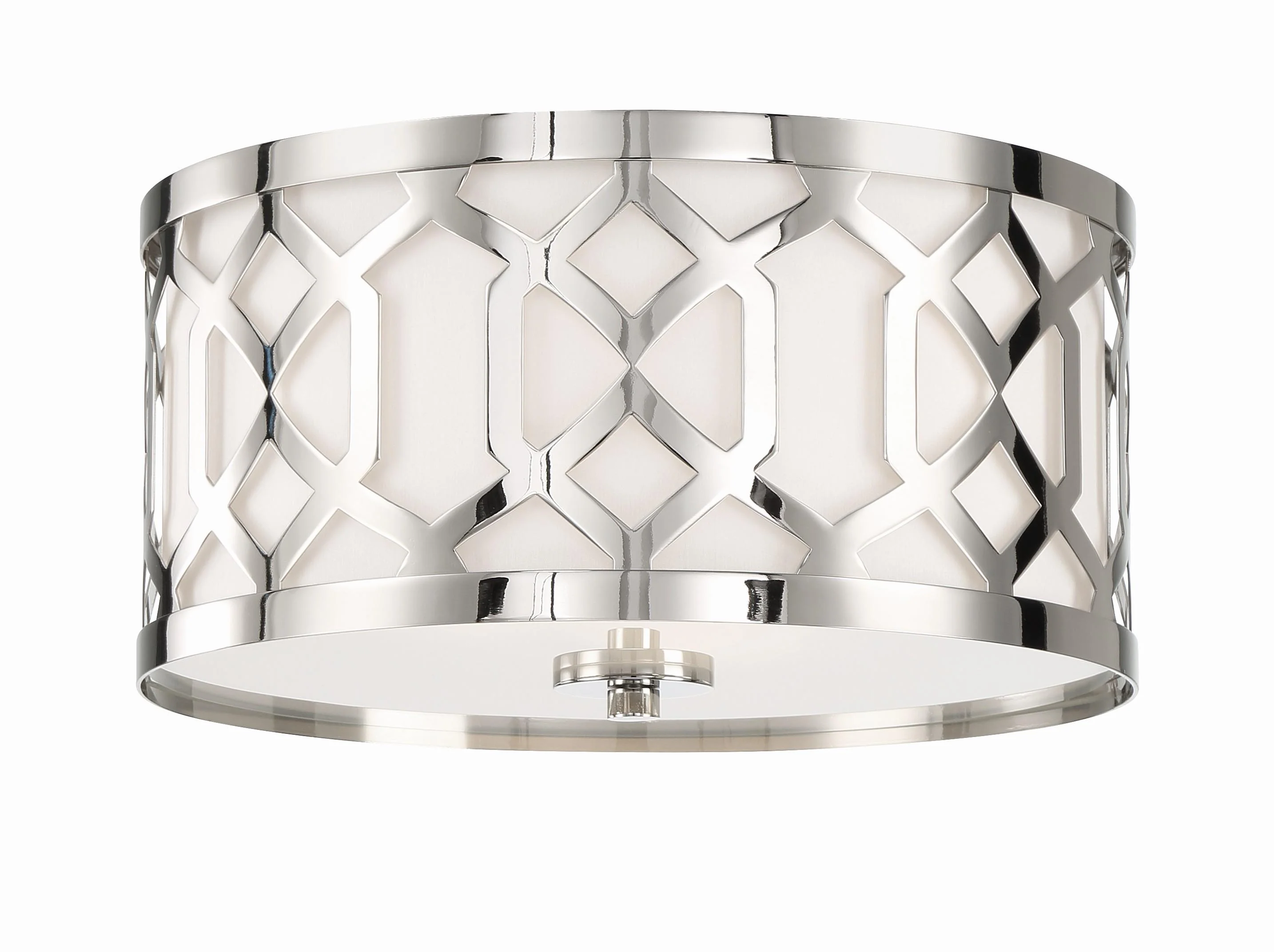 Crystorama Libby Langdon Jennings 16.25'' Polished Nickel Flush Mount