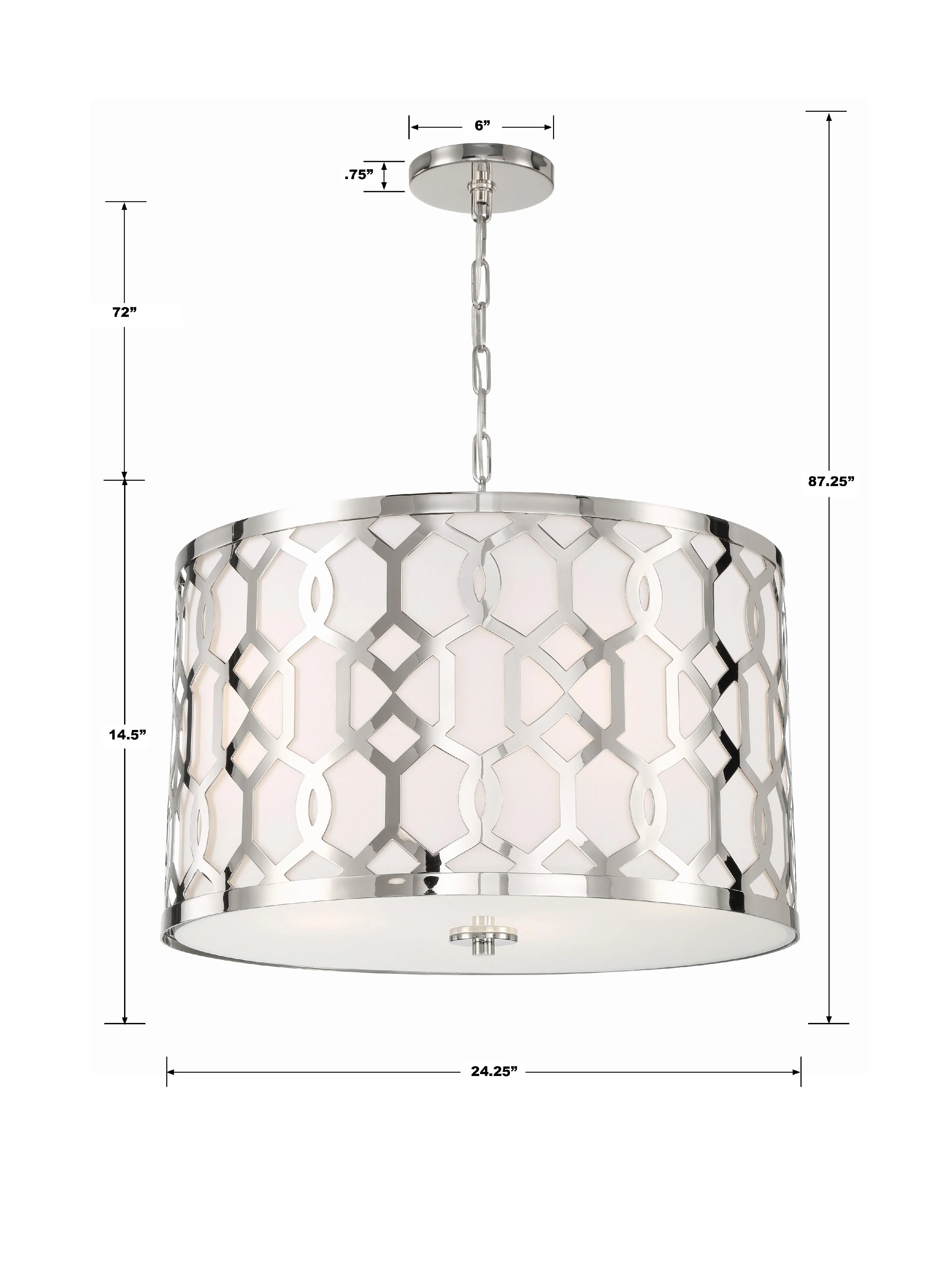 Crystorama Libby Langdon Jennings 24.25'' Polished Nickel Pendant - Image 2