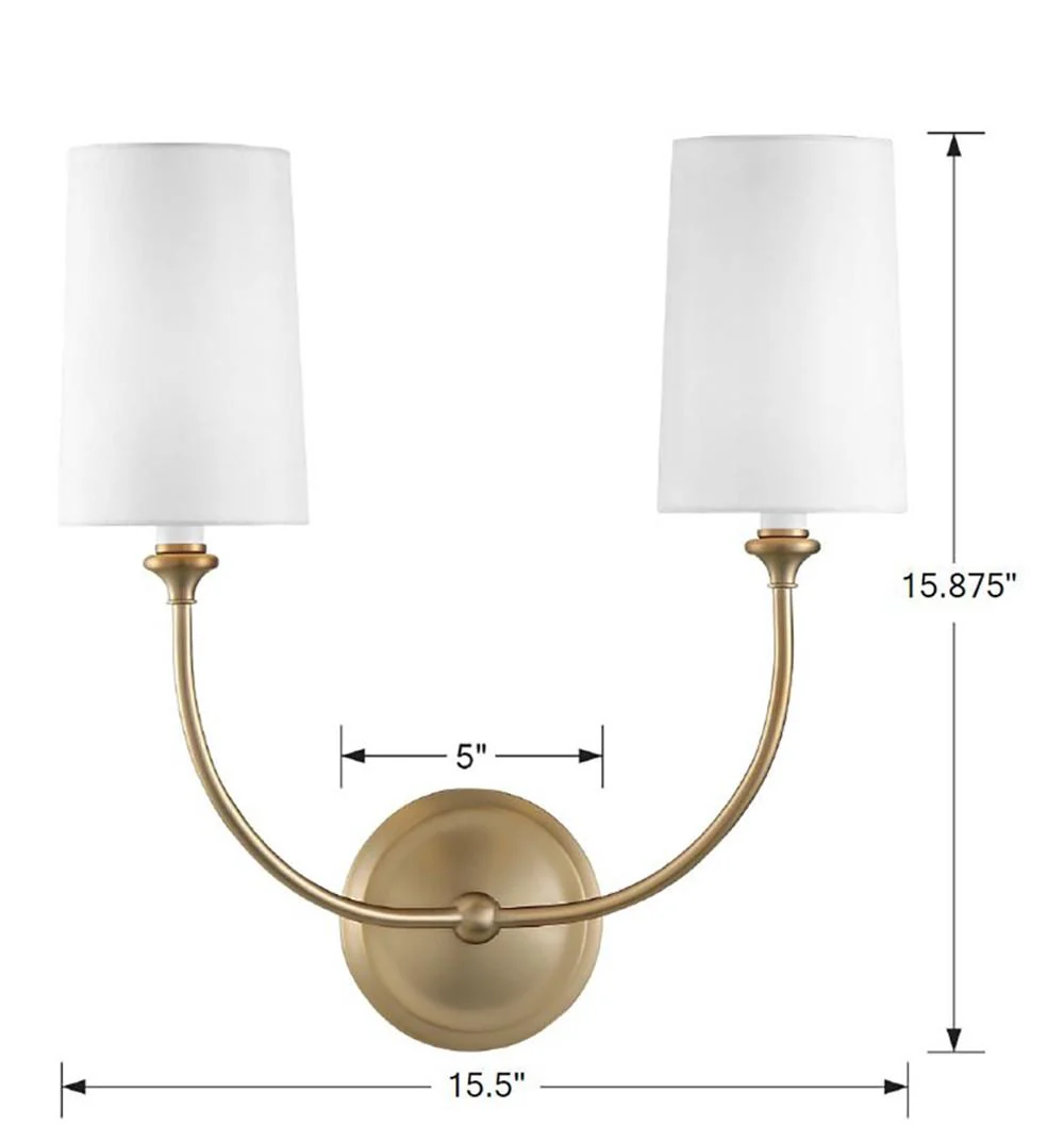 Crystorama Libby Langdon Sylvan 15.5'' Vibrant Gold Sconce - Image 6