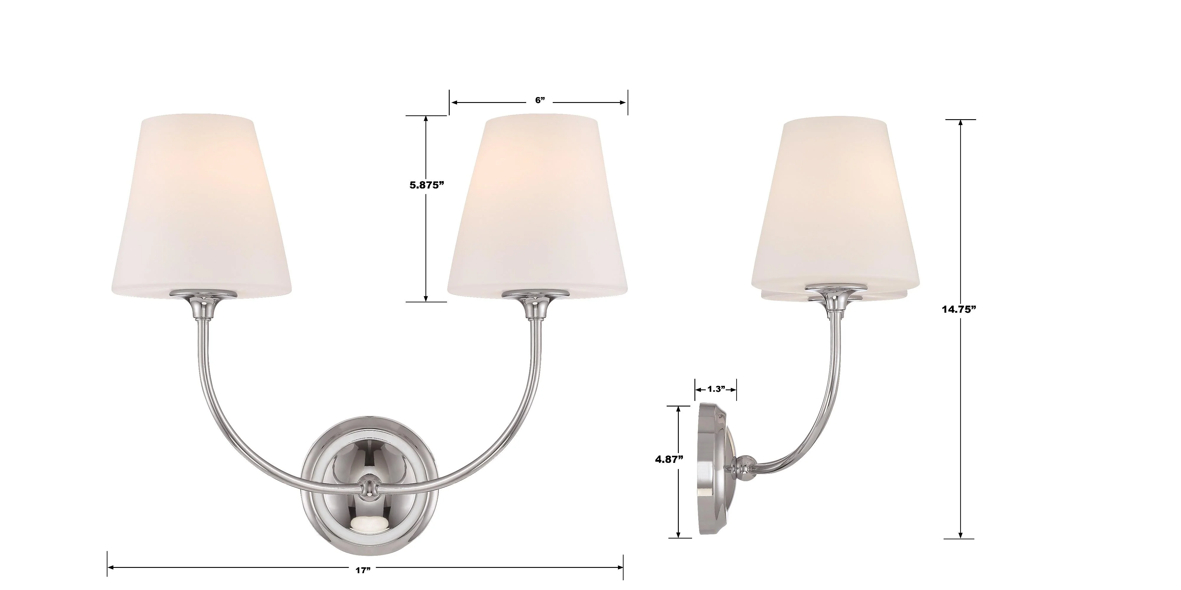 Crystorama Libby Langdon Sylvan 17'' Polished Chrome Sconce - Image 6