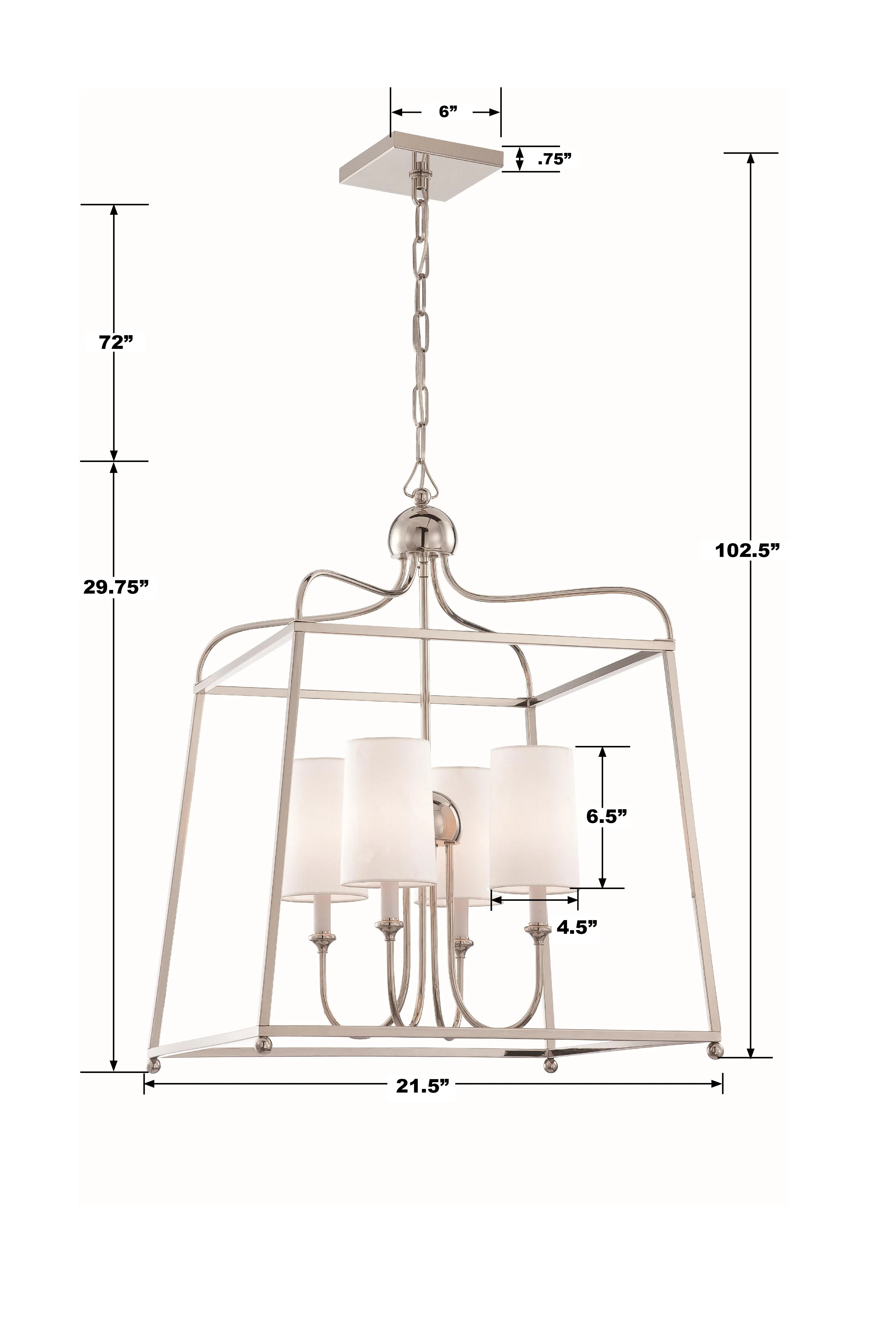 Crystorama Libby Langdon Sylvan 21.5'' Polished Nickel Chandelier - Image 7