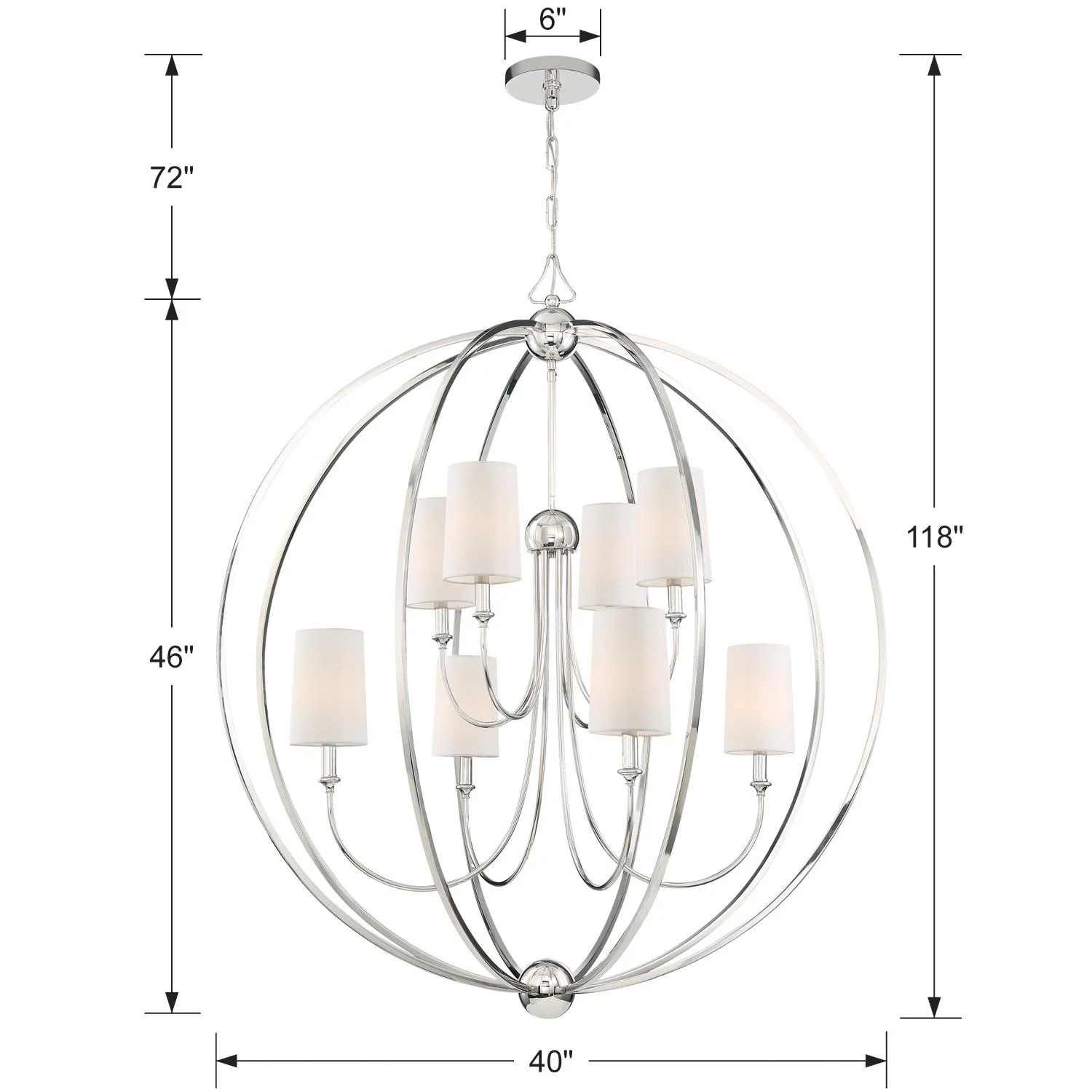 Crystorama Libby Langdon Sylvan 40'' Polished Nickel Chandelier - Image 6