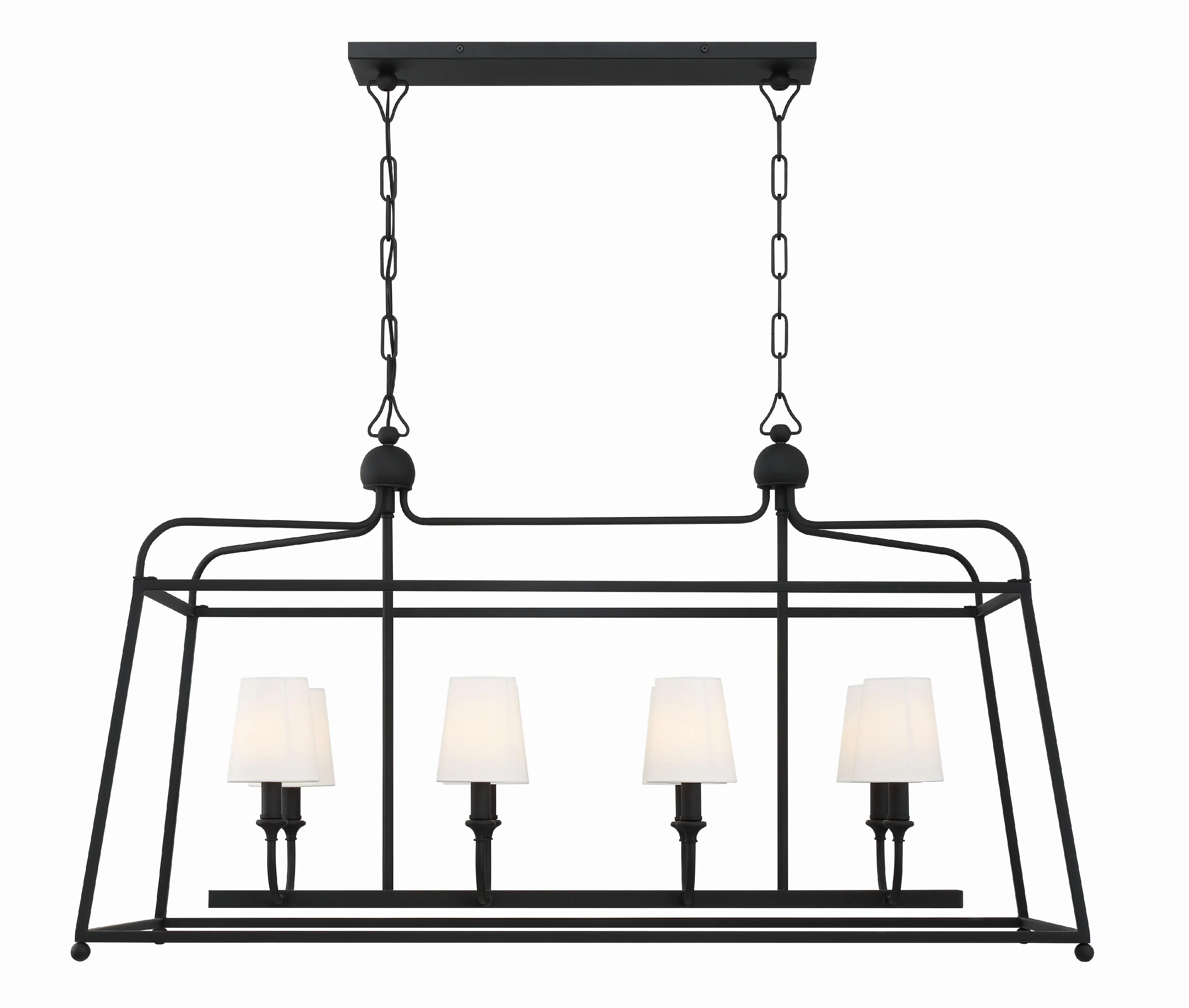 Crystorama Libby Langdon Sylvan 42'' Black Forged Linear Chandelier - Image 2