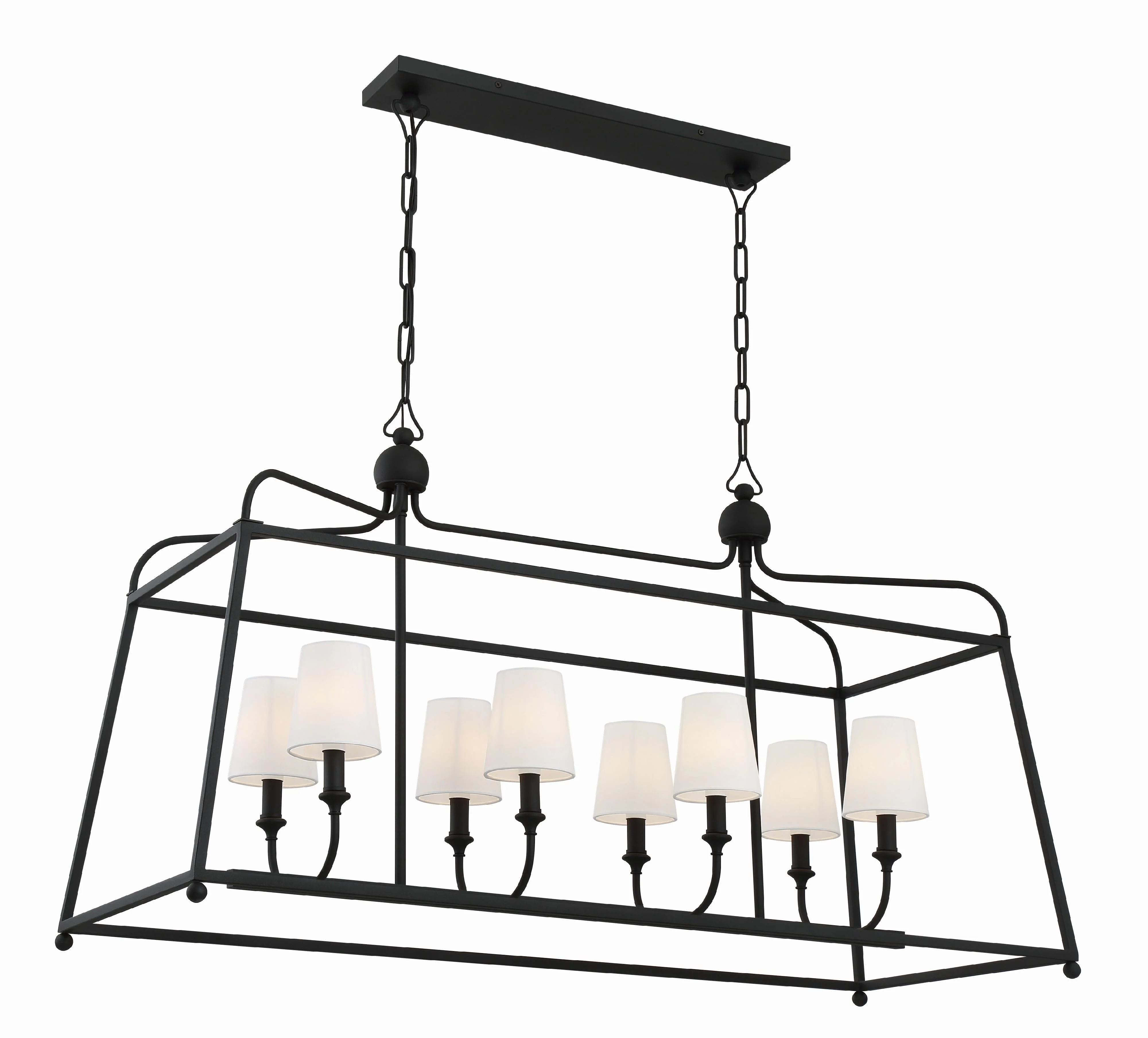 Crystorama Libby Langdon Sylvan 42'' Black Forged Linear Chandelier - Image 3