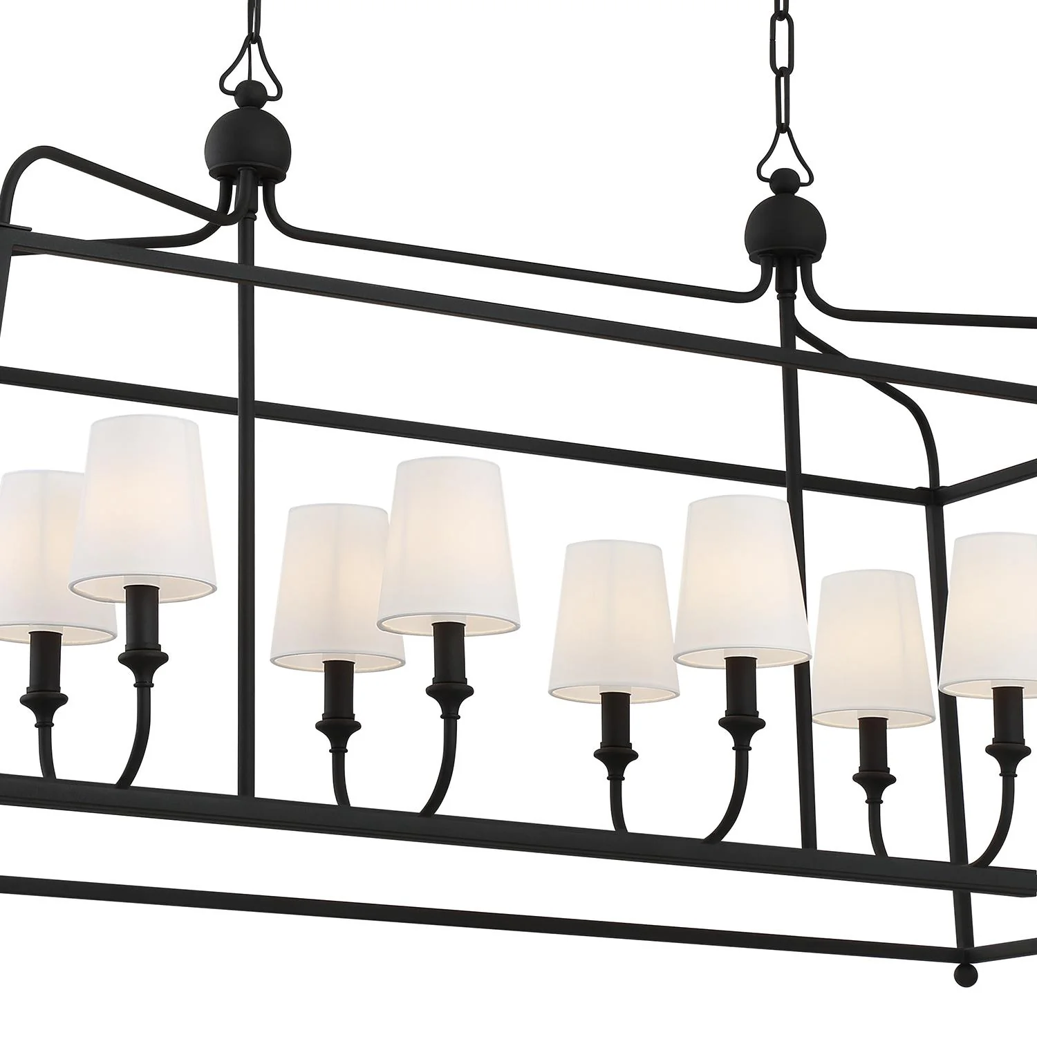 Crystorama Libby Langdon Sylvan 42'' Black Forged Linear Chandelier - Image 4