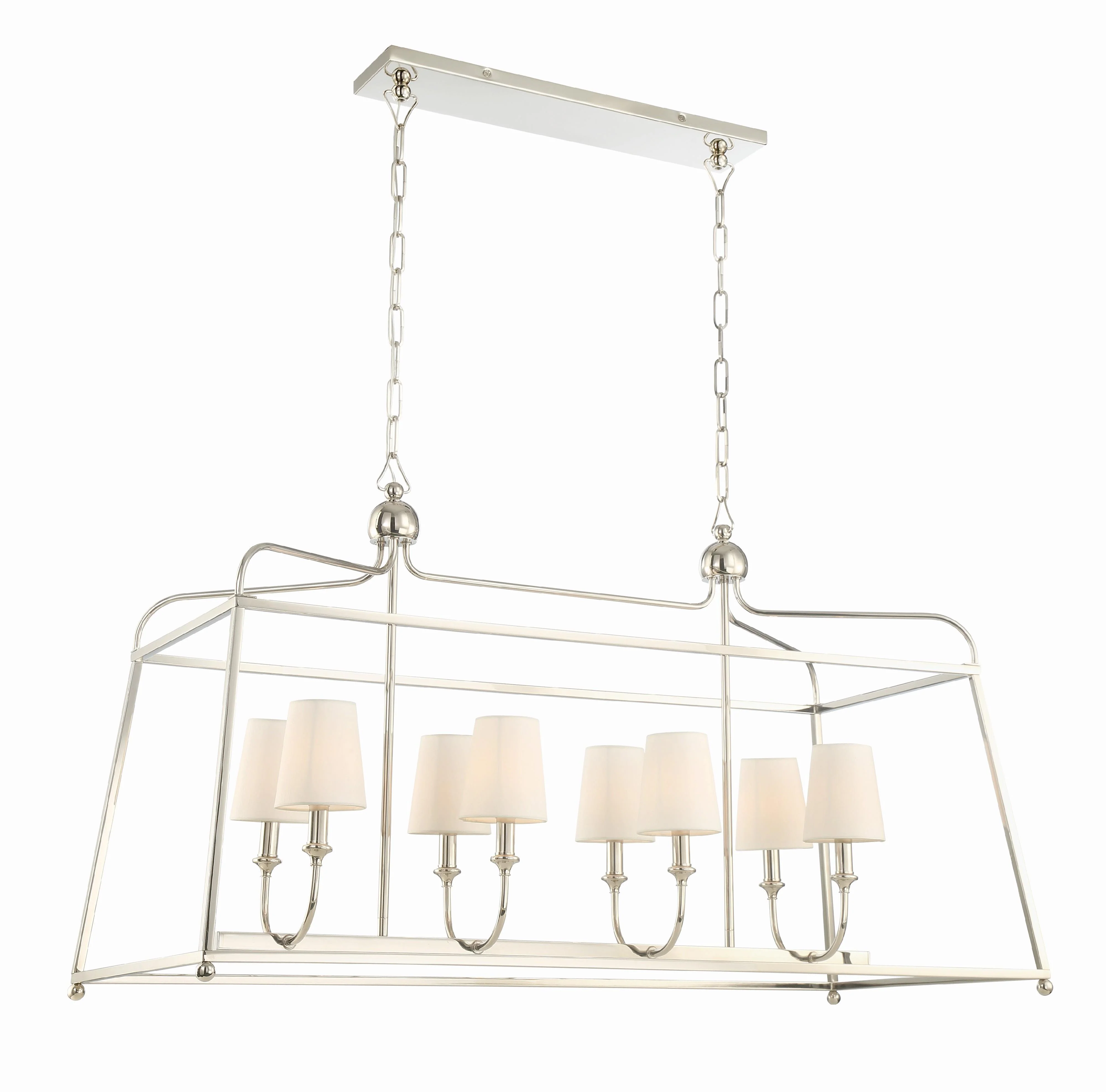 Crystorama Libby Langdon Sylvan 42'' Polished Nickel Linear Chandelier