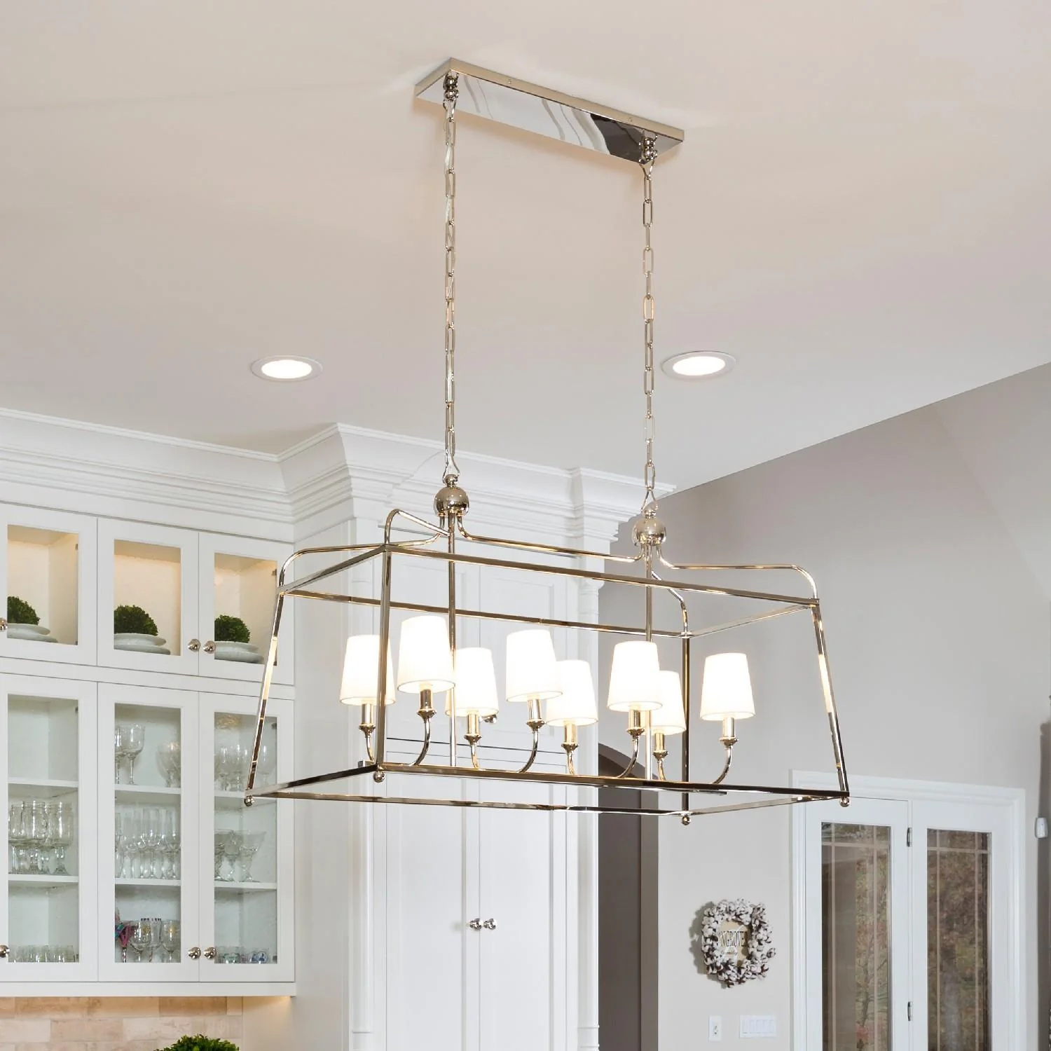 Crystorama Libby Langdon Sylvan 42'' Polished Nickel Linear Chandelier - Image 6
