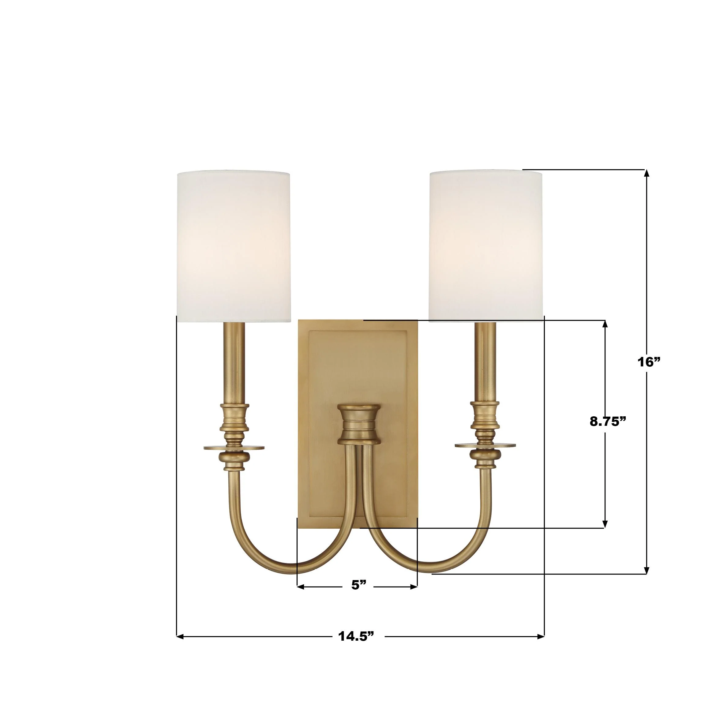Crystorama Lloyd 14.5'' Aged Brass Sconce - Image 7