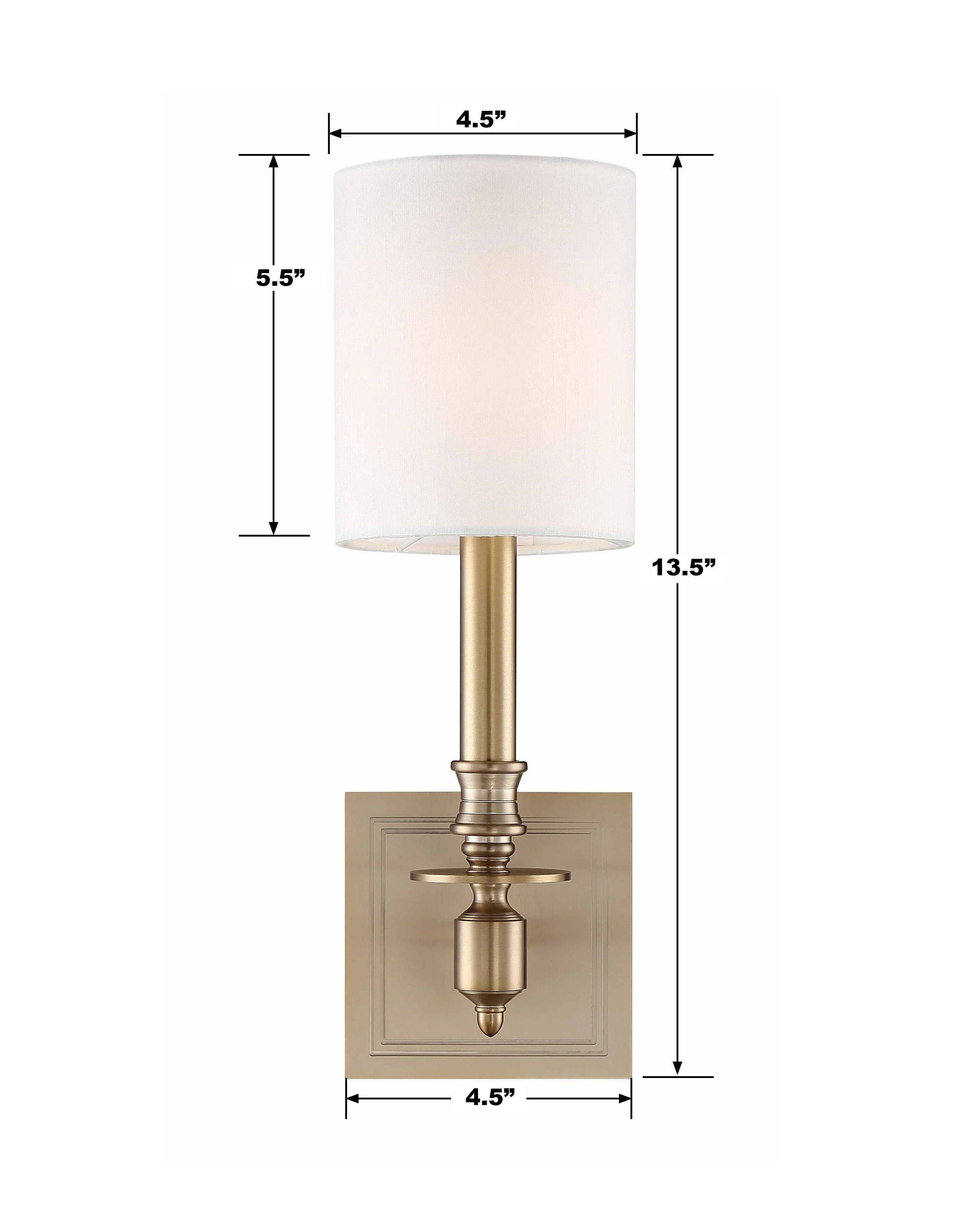 Crystorama Lloyd 4.75'' Aged Brass Sconce - Image 5