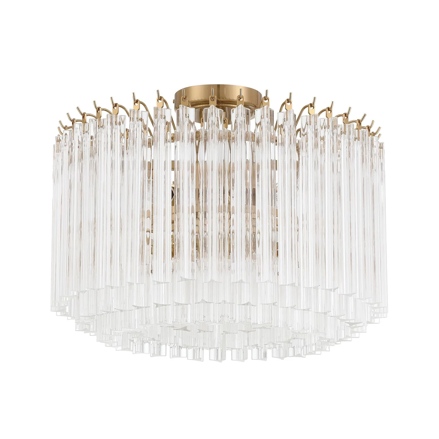 Crystorama Lofton 18'' Aged Brass Semi Flush Mount - Image 2