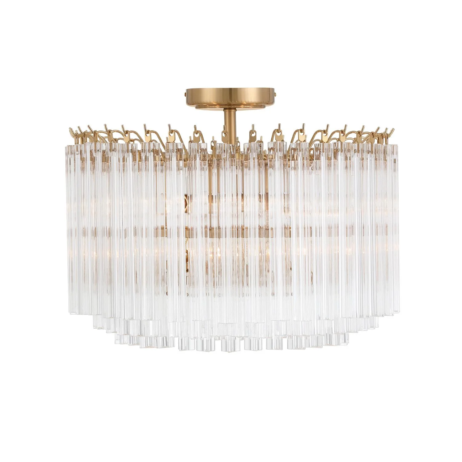 Crystorama Lofton 18'' Aged Brass Semi Flush Mount - Image 3