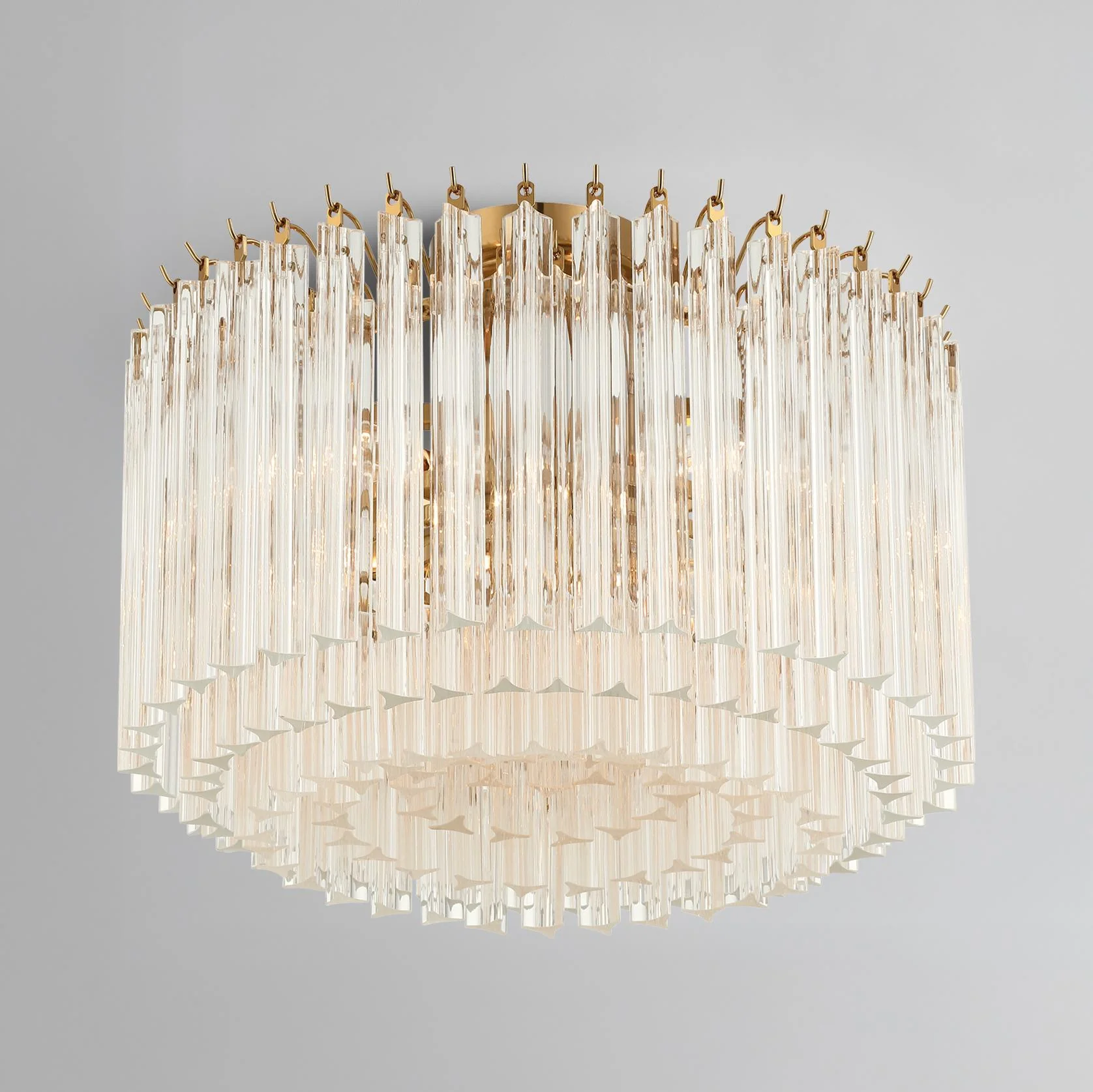 Crystorama Lofton 18'' Aged Brass Semi Flush Mount - Image 4