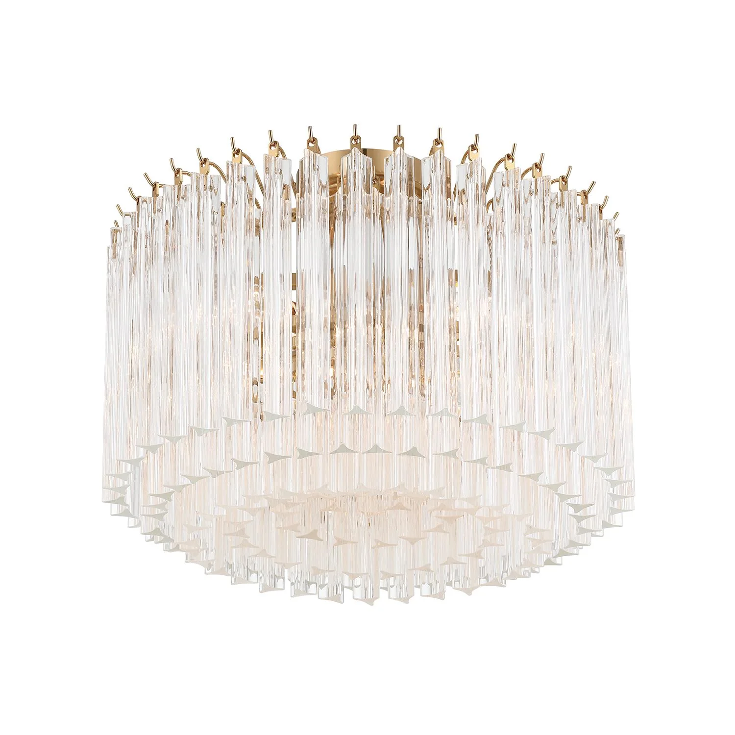 Crystorama Lofton 18'' Aged Brass Semi Flush Mount - Image 5