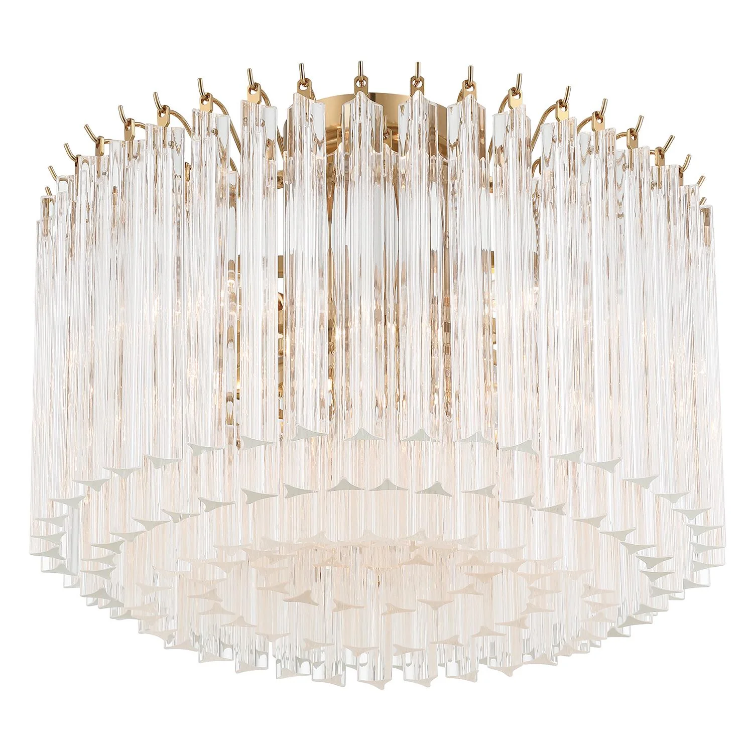 Crystorama Lofton 18'' Aged Brass Semi Flush Mount - Image 7