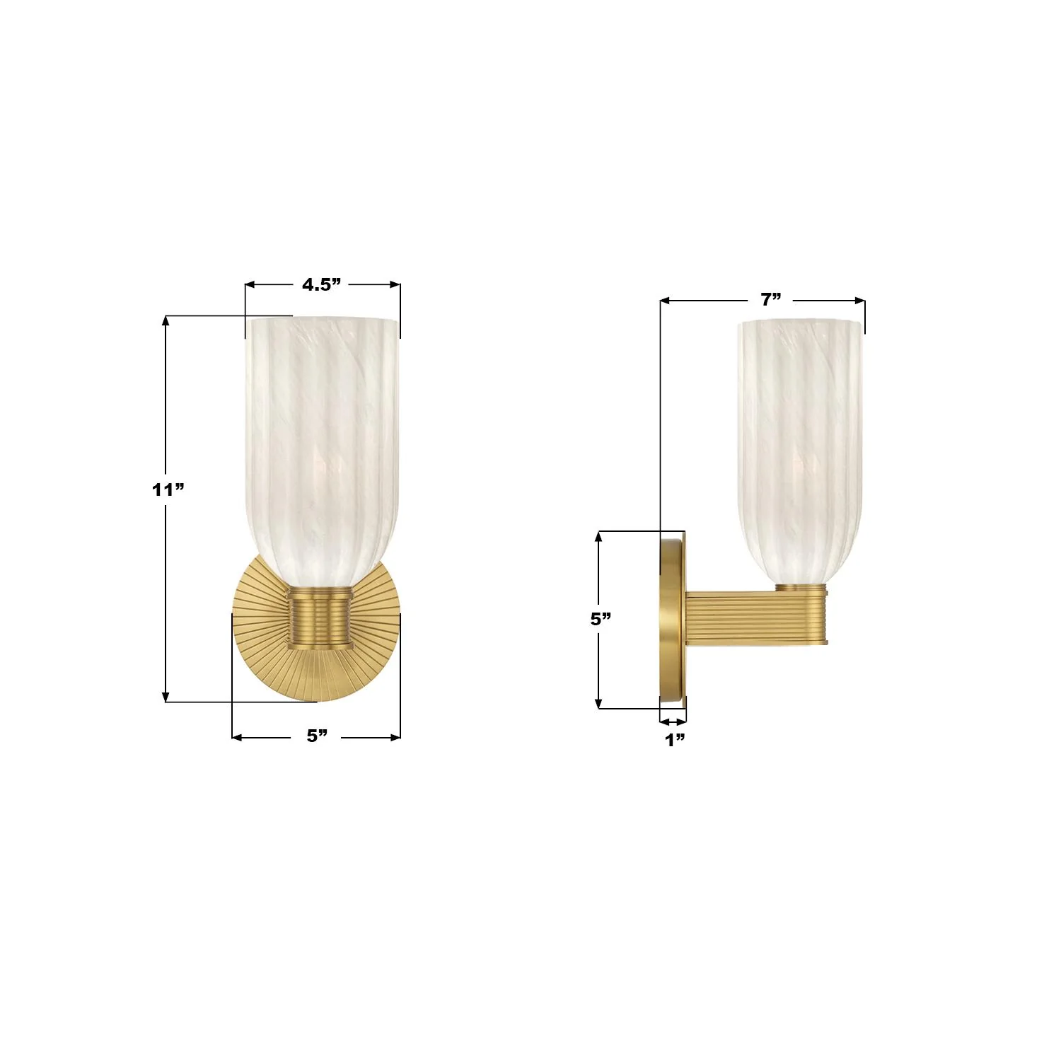 Crystorama Lotus 5'' Luxe Gold Sconce - Image 7
