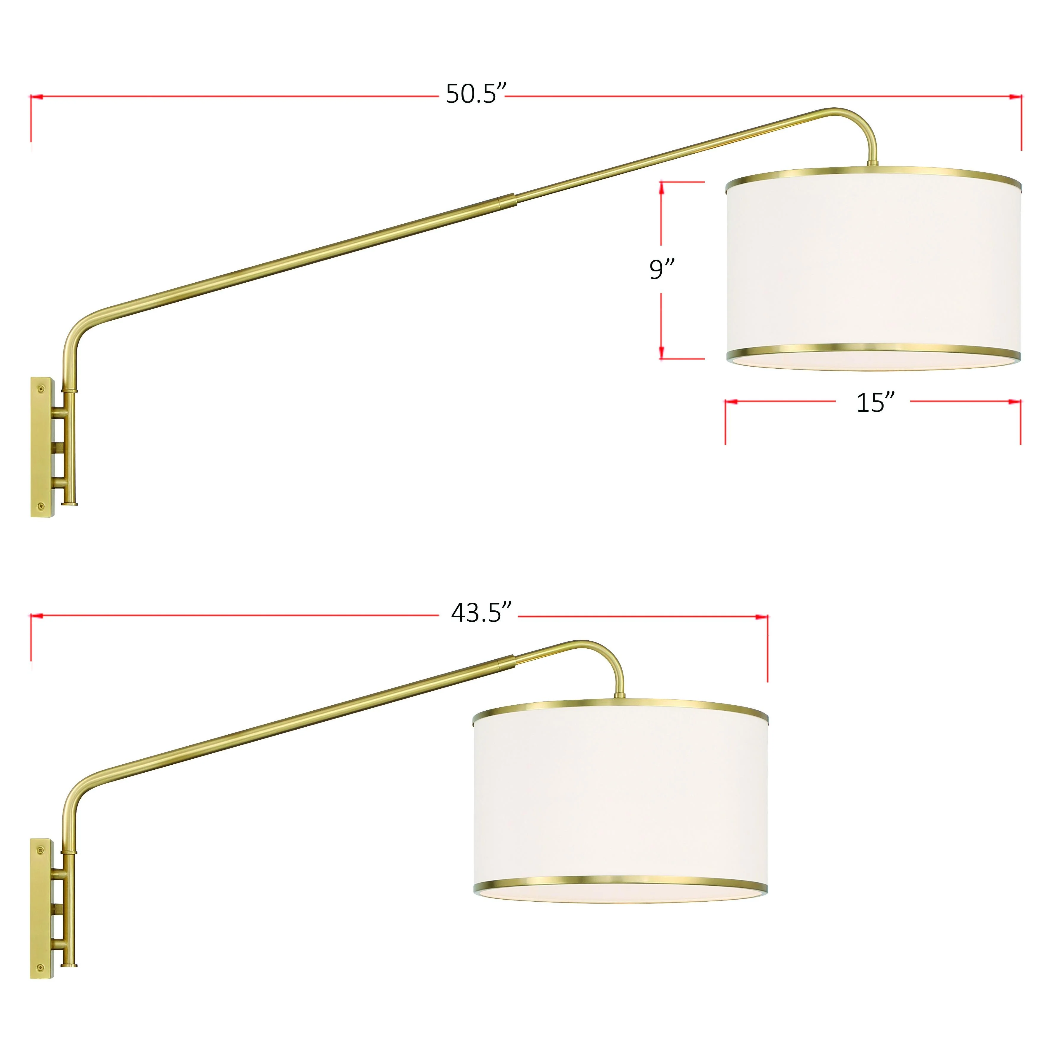 Crystorama Mallory 15'' Soft Brass Task Sconce - Image 7