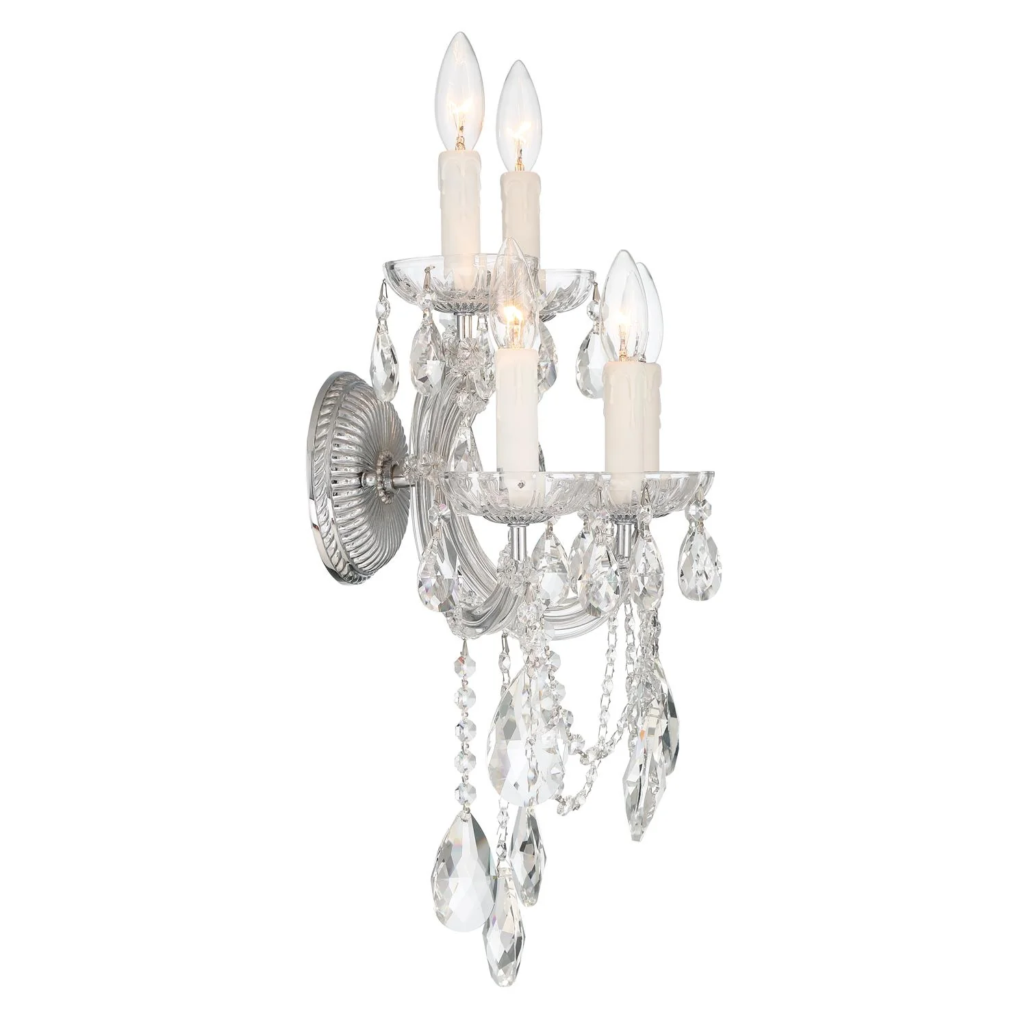 Crystorama Maria Theresa 13.5'' Swarovski Spectra Crystal Polished Chrome Sconce - Image 2