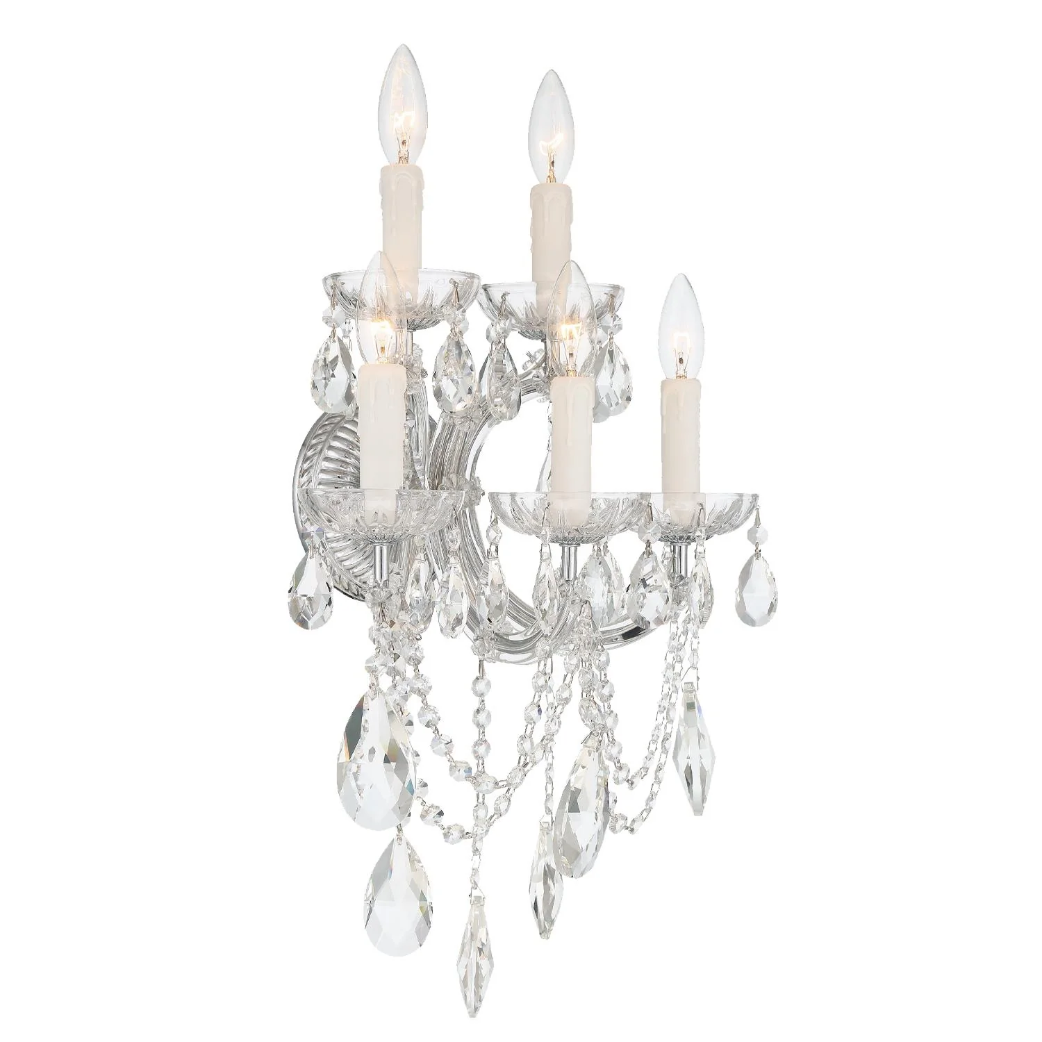Crystorama Maria Theresa 13.5'' Swarovski Strass Crystal Polished Chrome Sconce - Image 3
