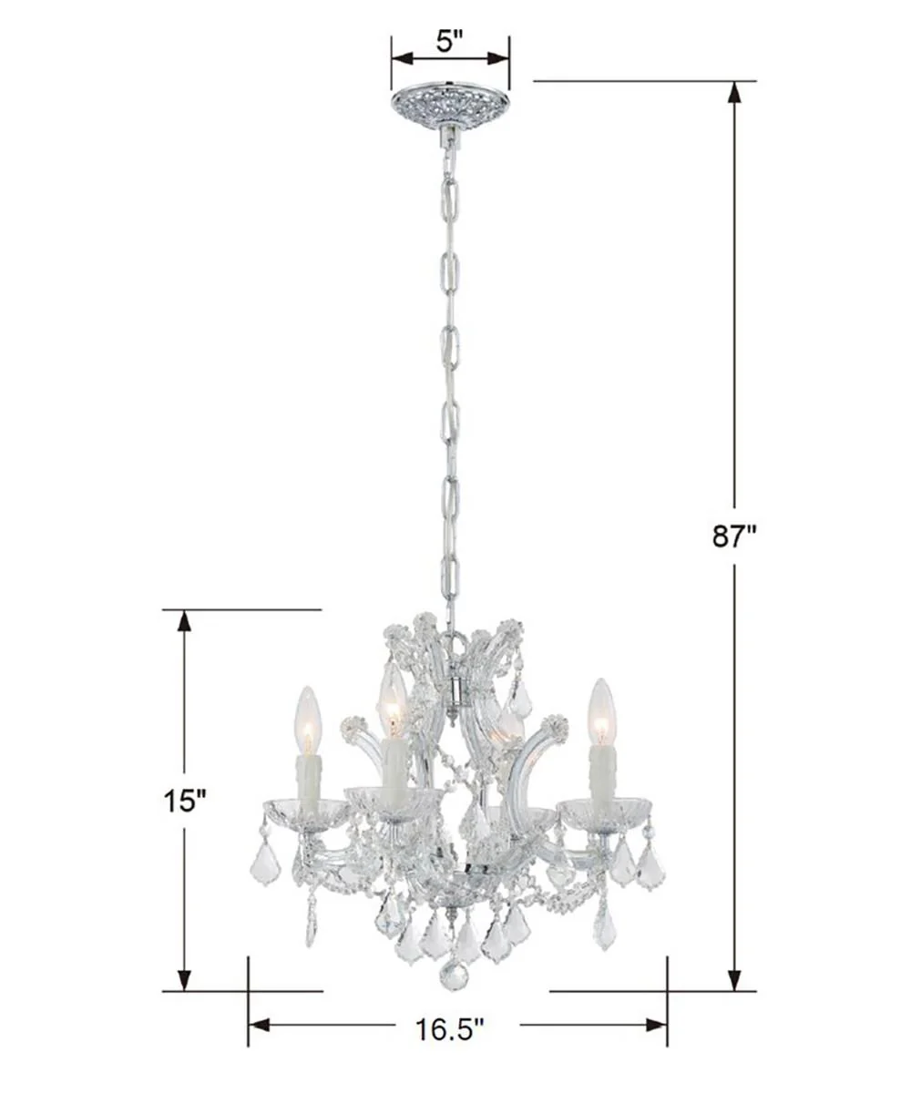 Crystorama Maria Theresa 16.5'' Swarovski Strass Crystal Polished Chrome Chandelier - Image 3