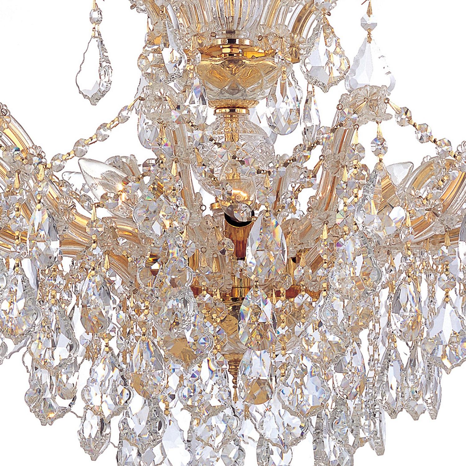 Crystorama Maria Theresa 29'' Hand Cut Crystal Gold Chandelier - Image 2