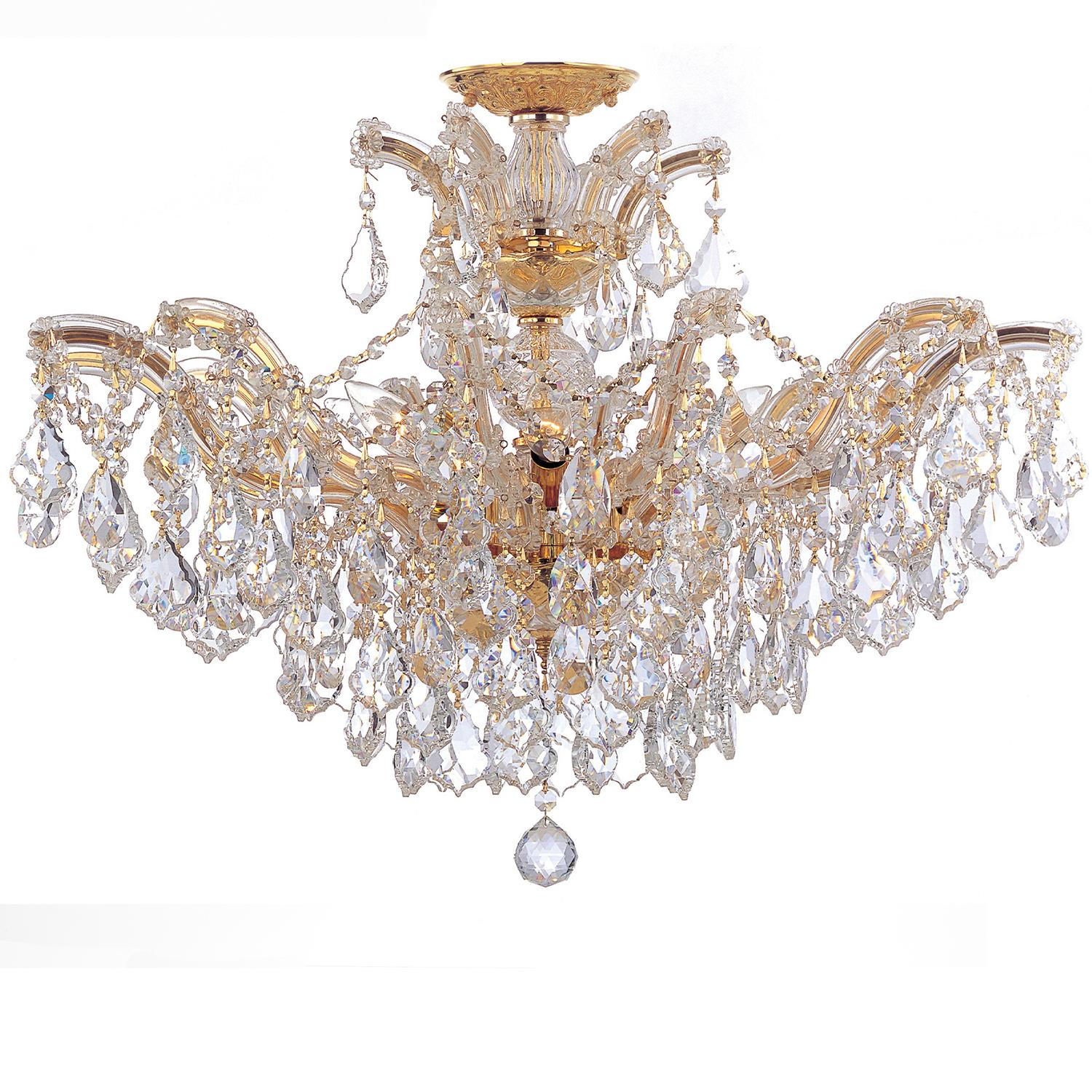 Crystorama Maria Theresa 29'' Hand Cut Crystal Gold Chandelier - Image 4
