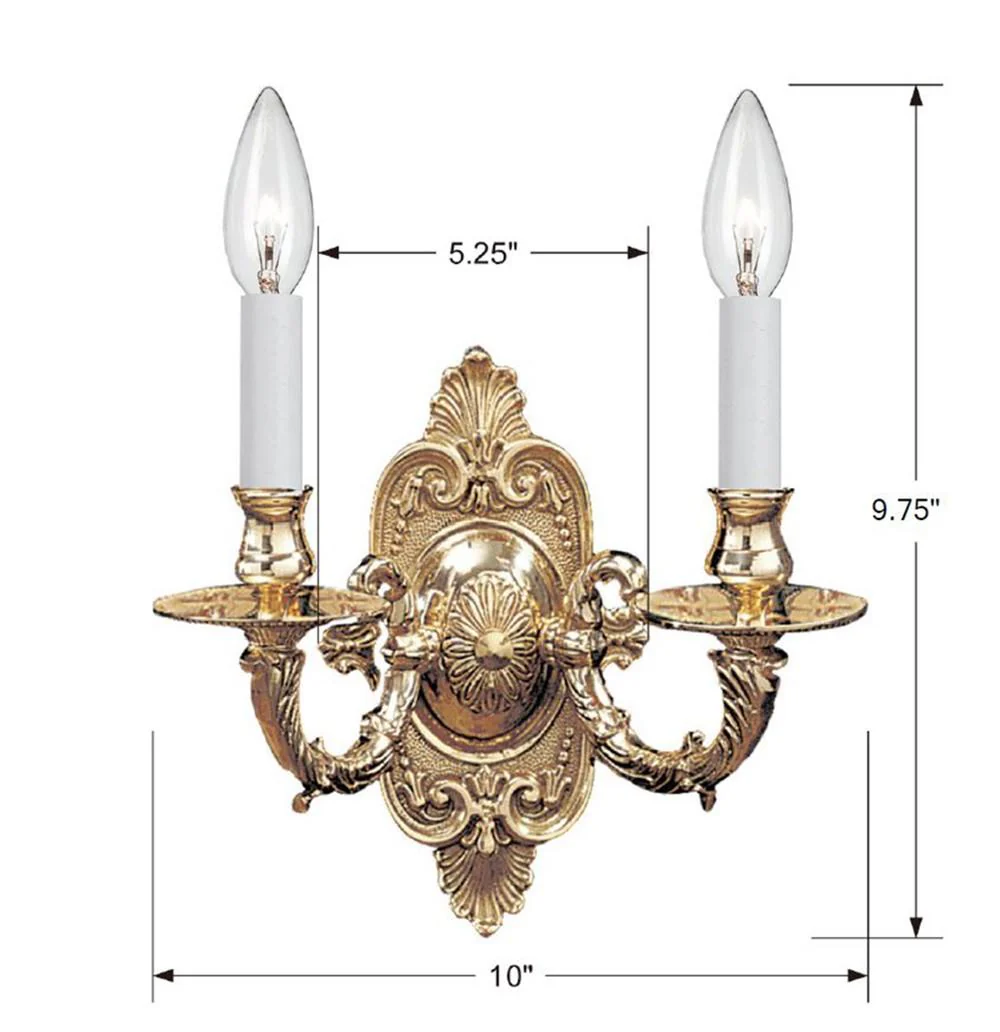 Crystorama Marlowe 10'' Polished Brass Sconce - Image 7