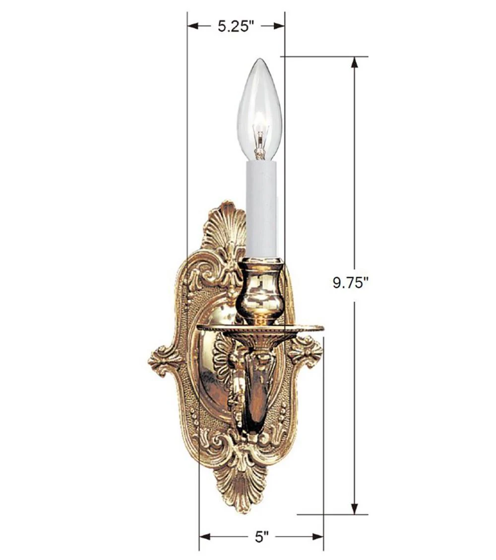 Crystorama Marlowe 5'' Polished Brass Sconce - Image 7