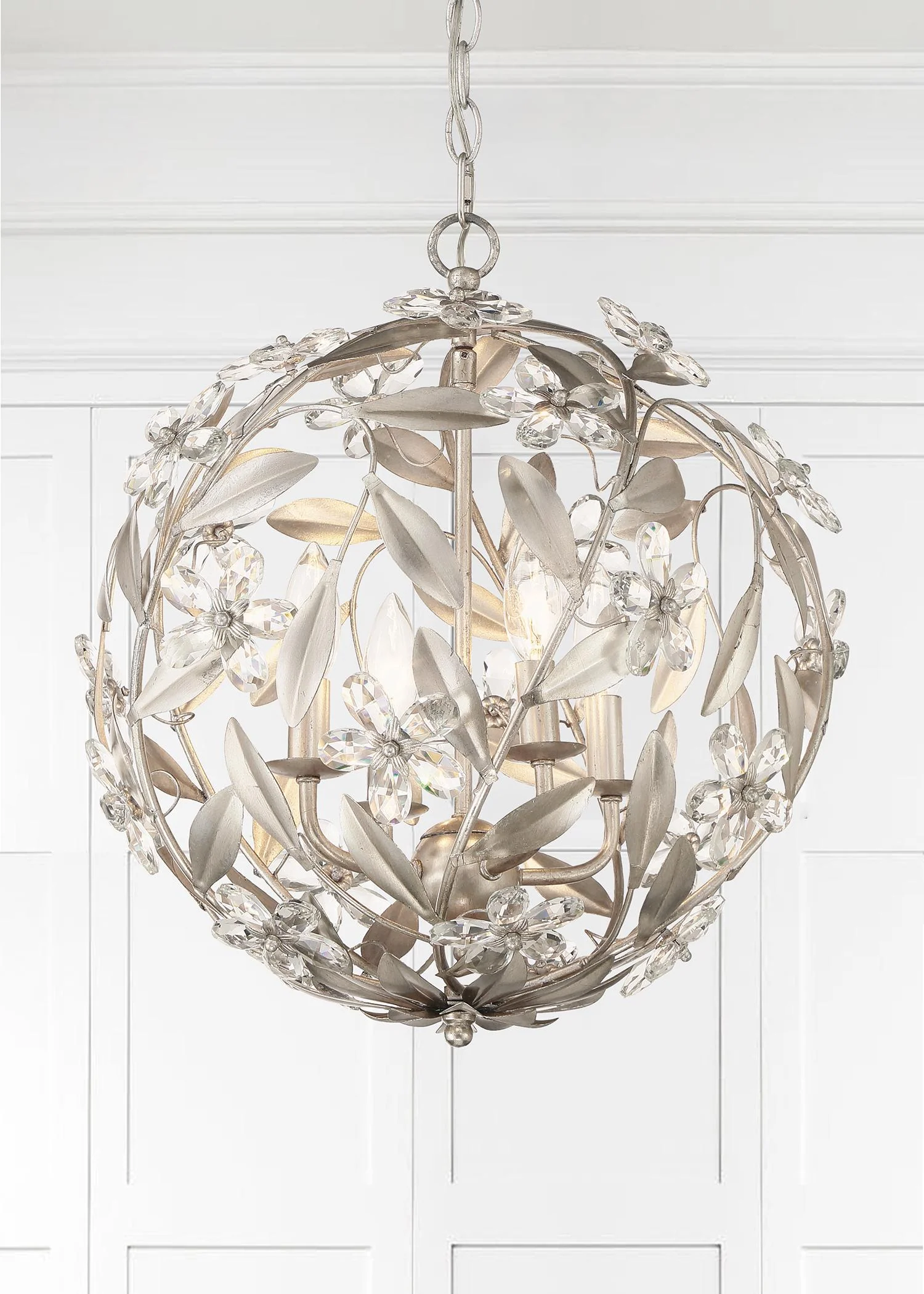 Crystorama Marselle 16.5'' Antique Silver Chandelier - Image 5