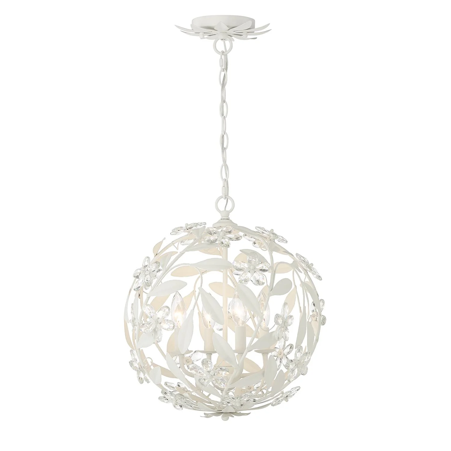 Crystorama Marselle 16.5'' Matte White Chandelier - Image 3