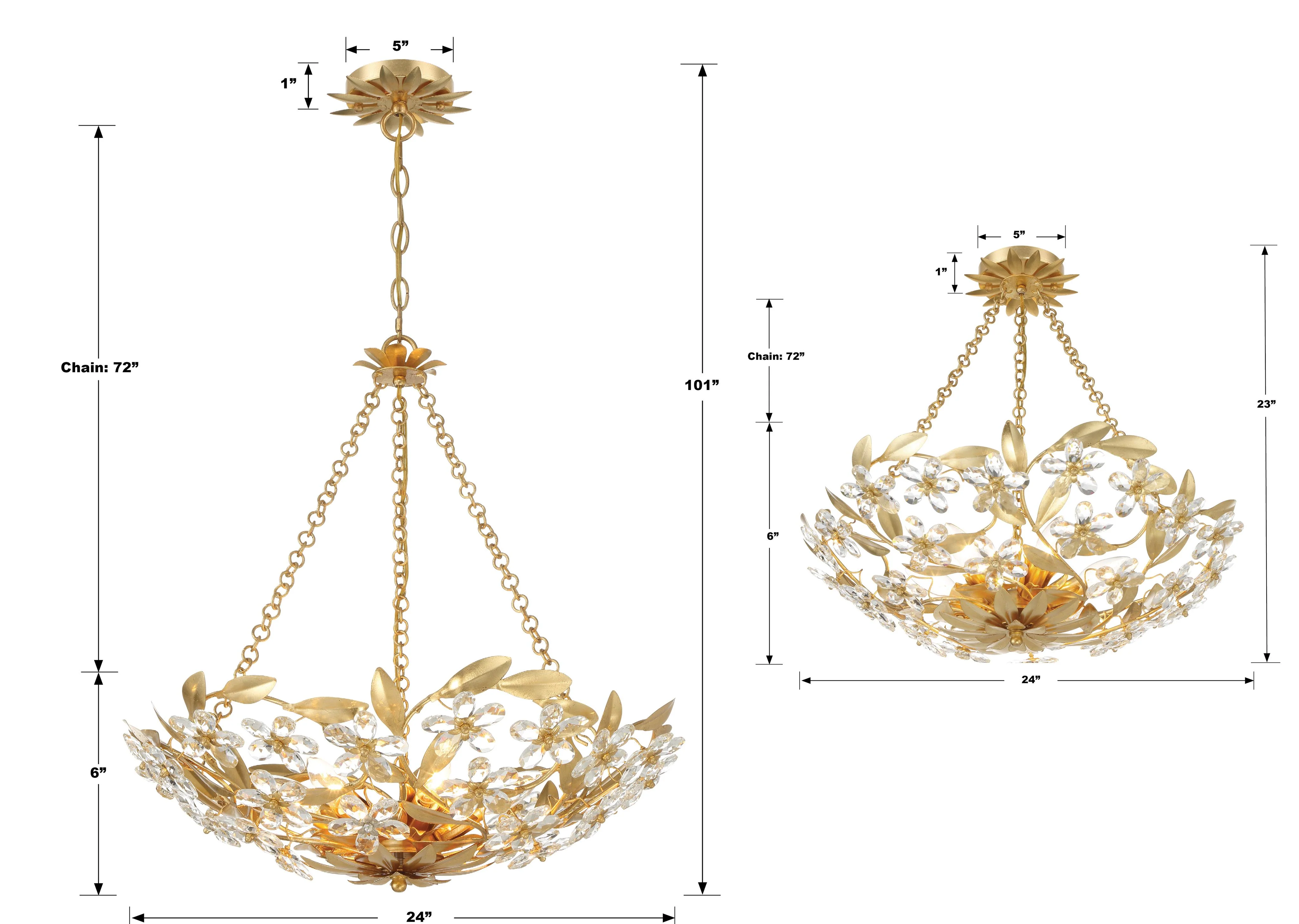 Crystorama Marselle 24'' Antique Gold Chandelier - Image 9