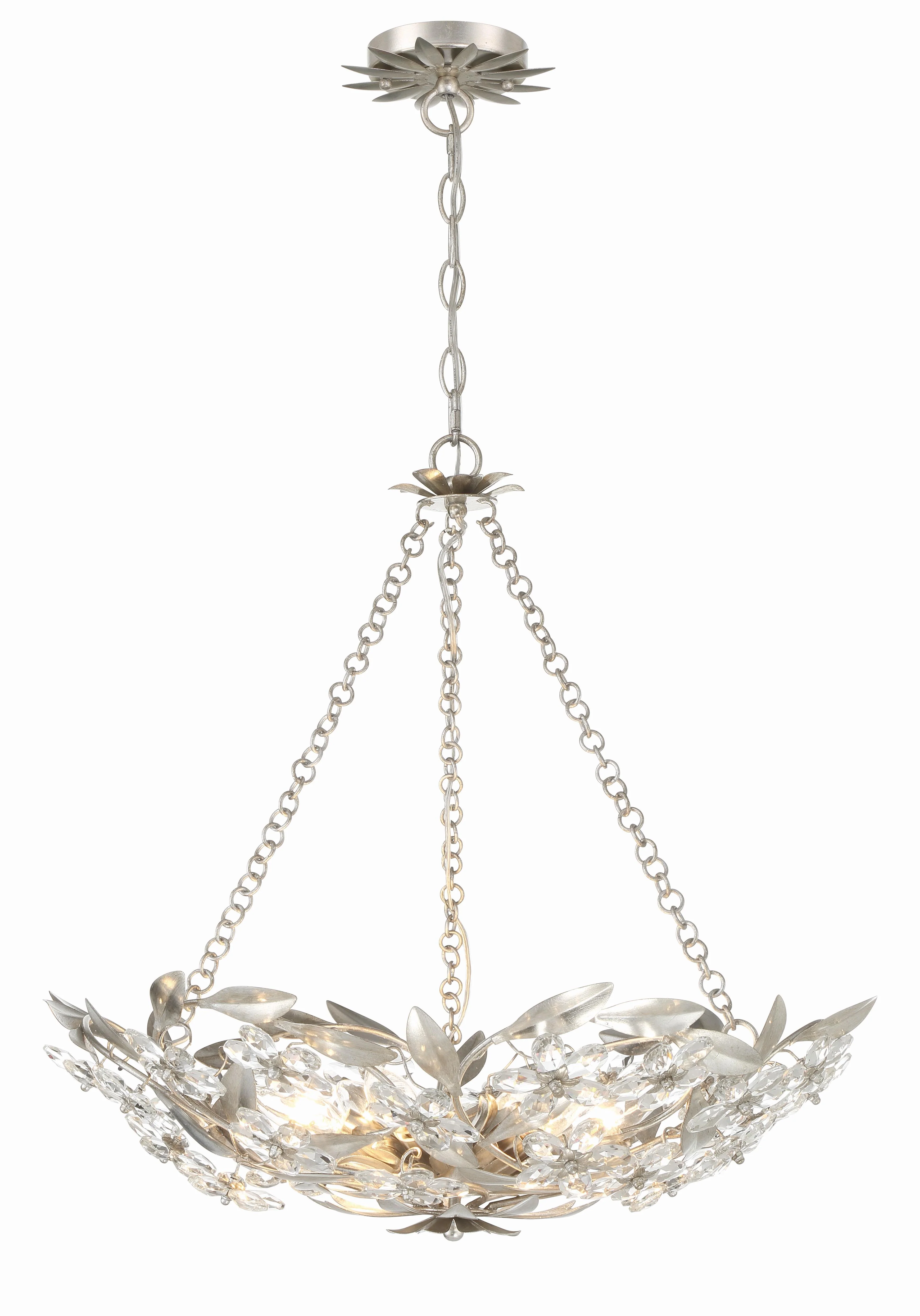 Crystorama Marselle 24'' Antique Silver Chandelier - Image 4